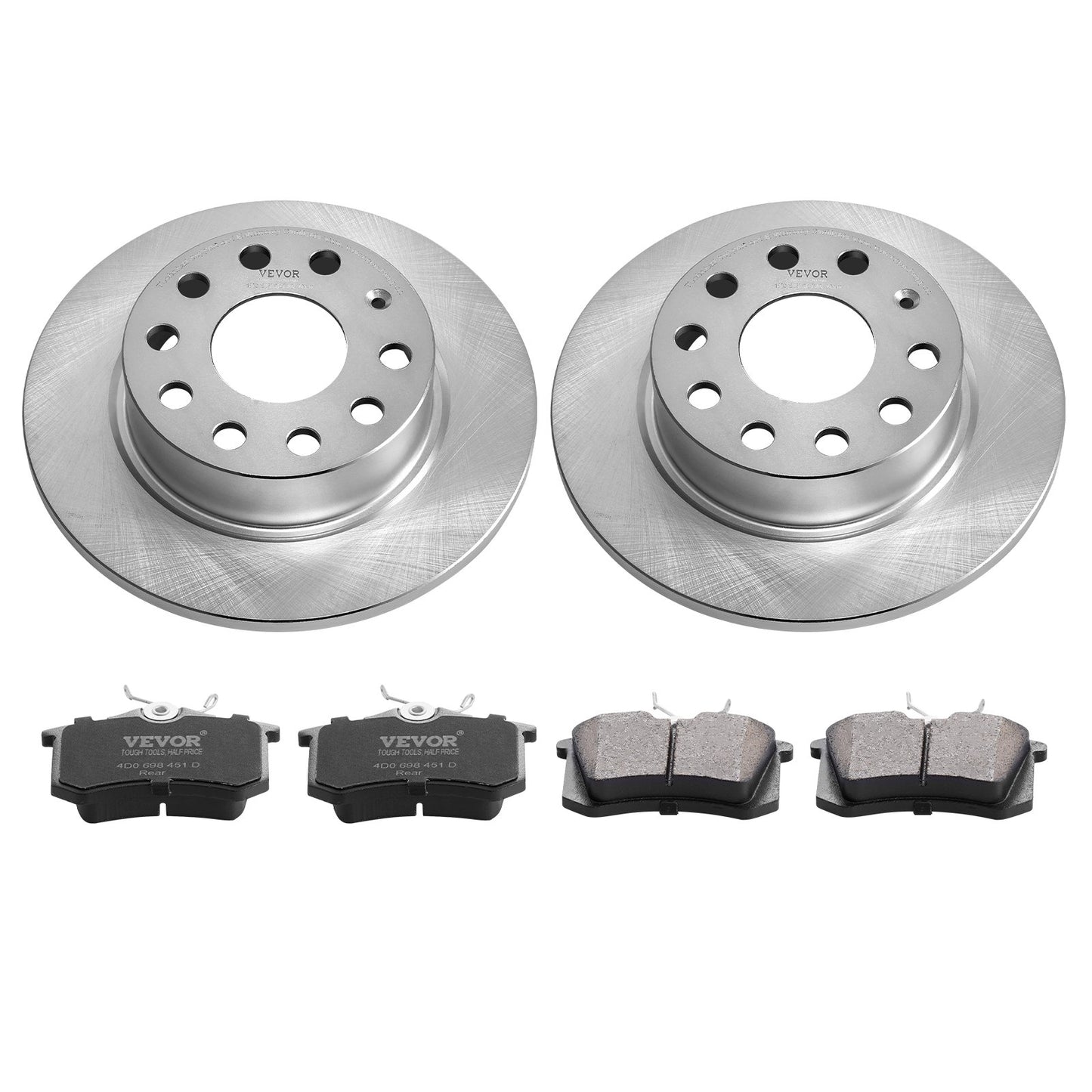 Rear Brake Kit Brake Rotors Brake Pad Replacement Kit for Audi A3(8P)