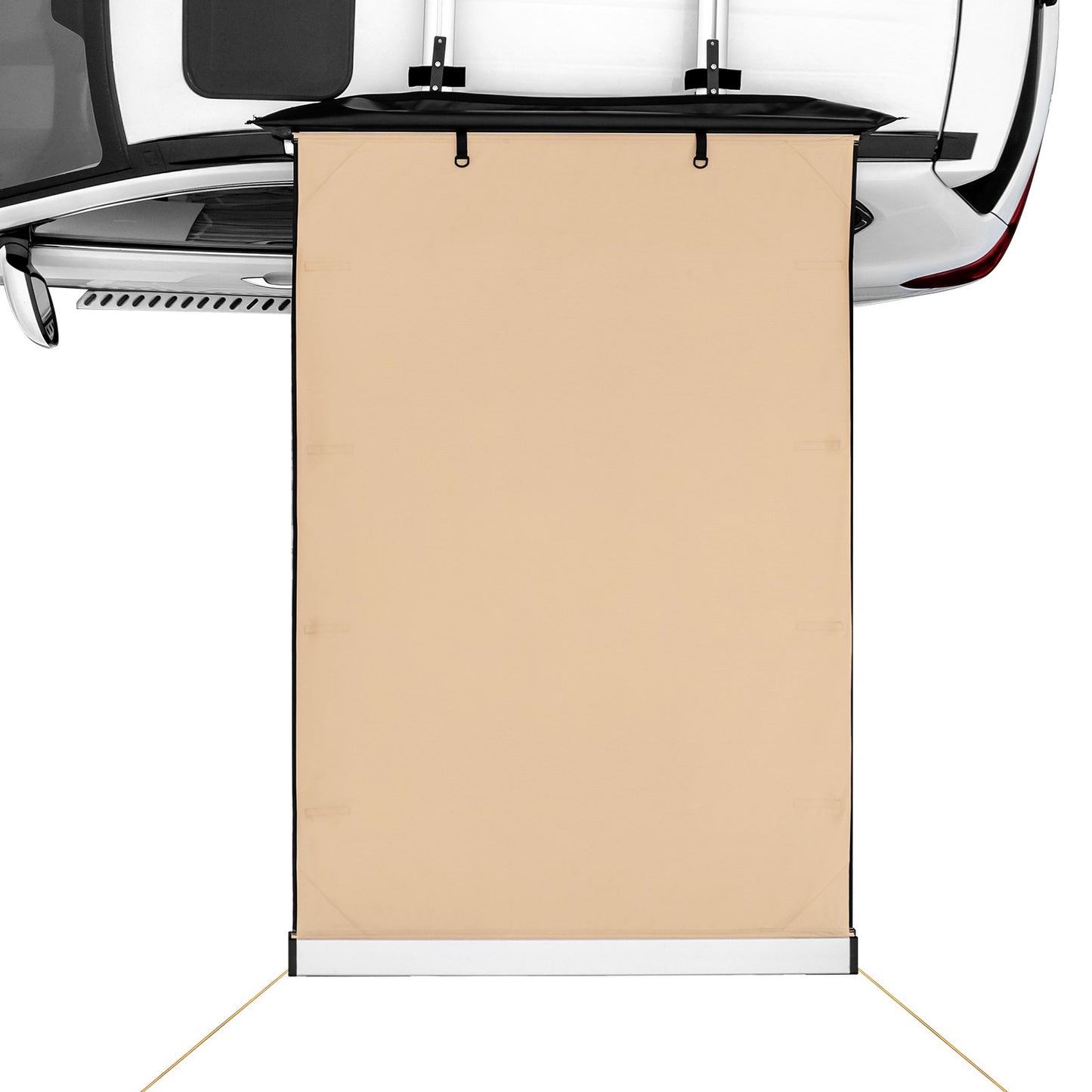 Car Side Awning, Large 4.6 x 6.6 Inch Full Coverage Vehicle Awning, PU3000mm UV50+ Retractable Car Awning with Waterproof Storage Bag, Suitable for Truck, SUV, Van, RV