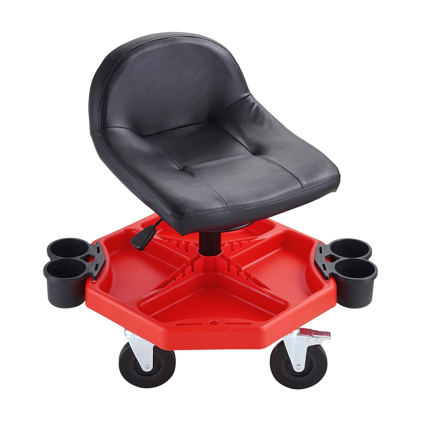 Mechanics Swivel Seat 300 LBS Rullande arbetspall Höjdjusterbar sits