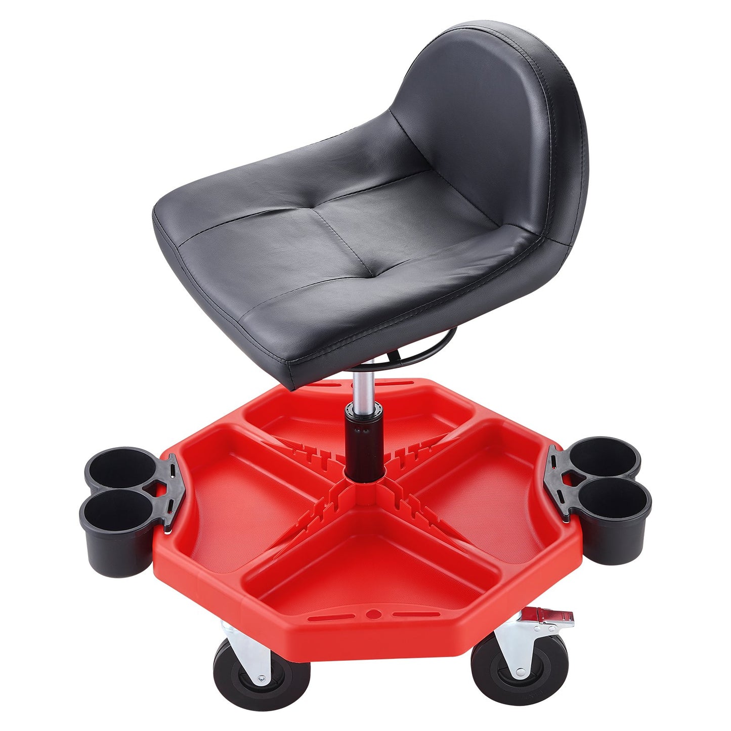 Mechanics Swivel Seat 300 LBS Rullande arbetspall Höjdjusterbar sits