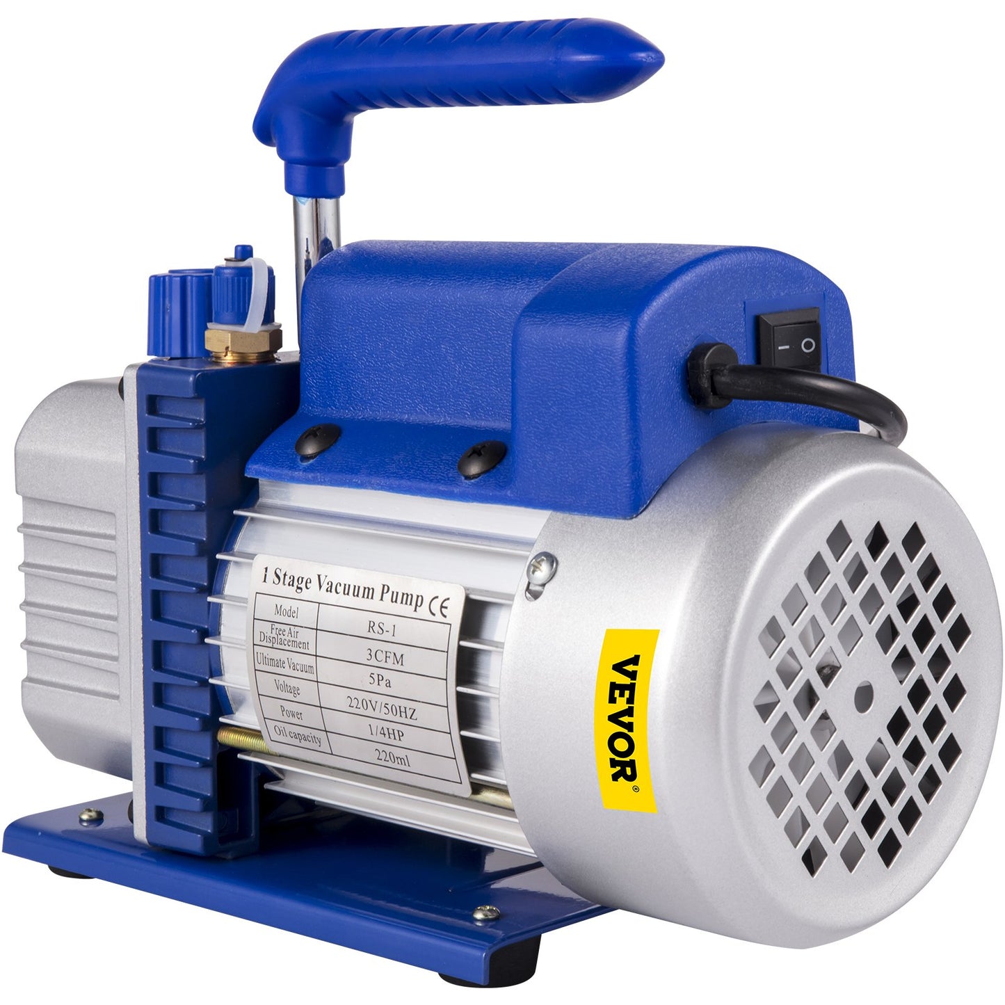 3 CFM 1/4HP Einstufige Vakuumpumpe, 3 Gallonen (13 Liter) Vakuumkammer-Kit, HVAC A/C-Kühlkit
