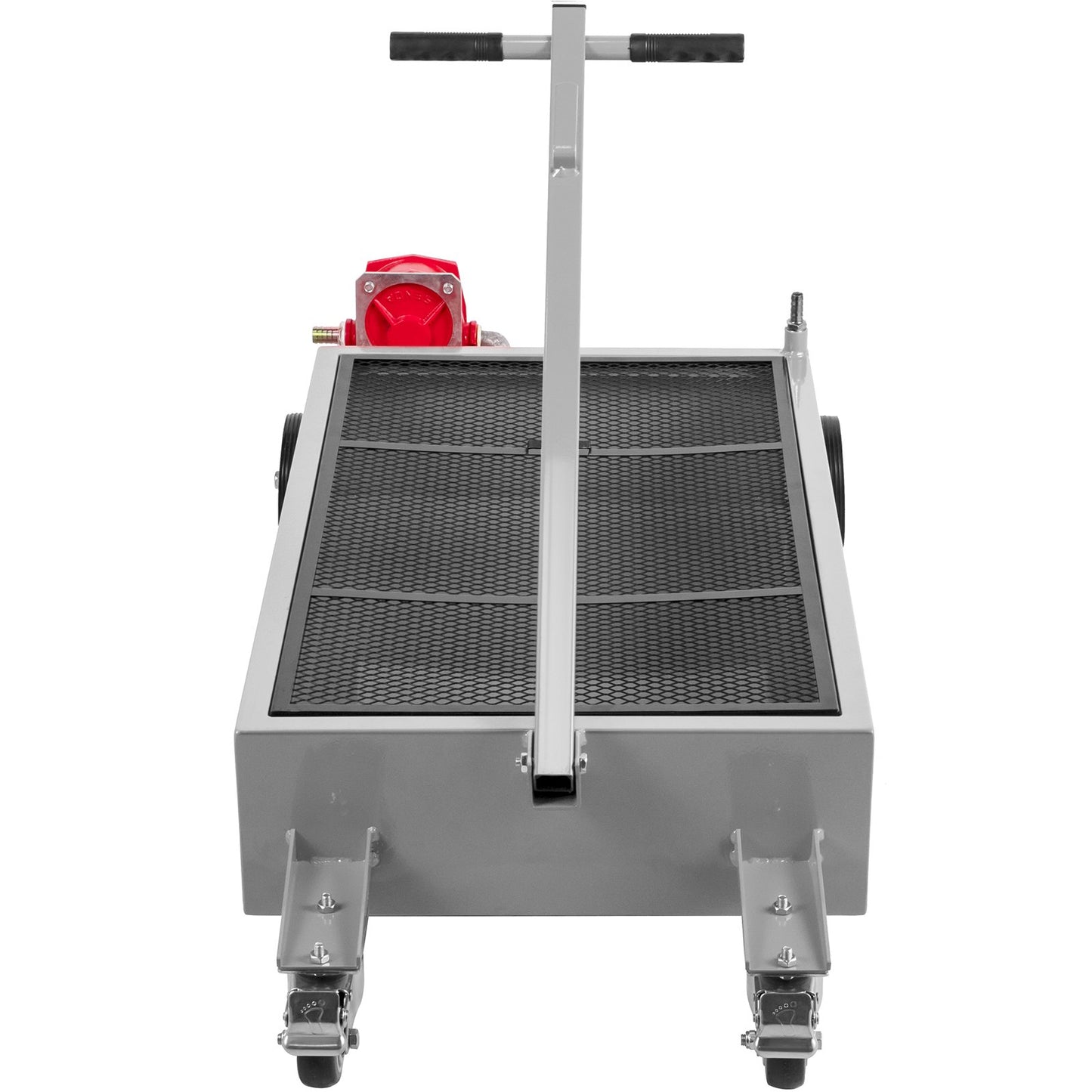 Oil Drain Pan 15 Gallon Oil Drain Tank, 57L Low Profile Oil Pan, Large Capacity Oil Change Pan, Foldable Hand, with Pump, Hose, Swivel Wheels Wheels for Car, SUV, Truck Oil Drain