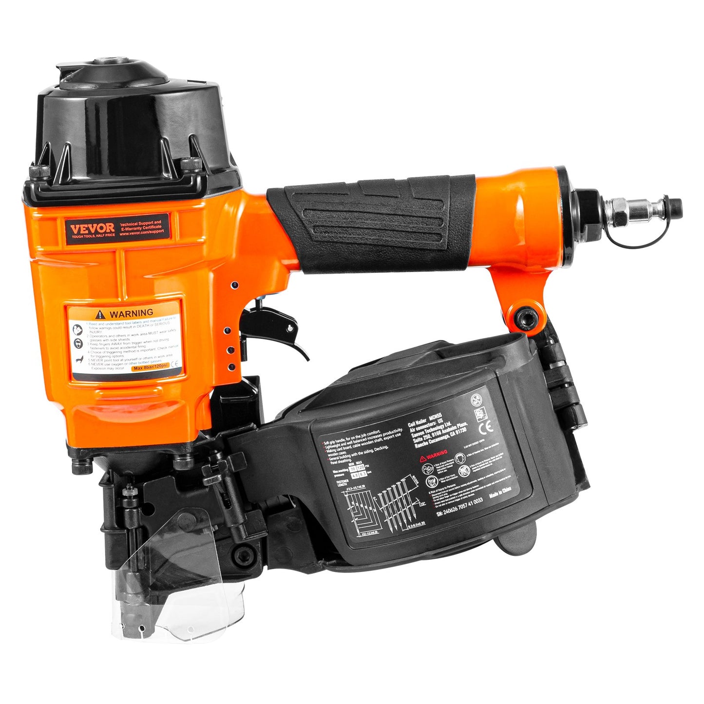 MCN55 Spiralnagler, 1 Zoll bis 2-1/4 Zoll, 15 Grad, pneumatischer Nagelpistole
