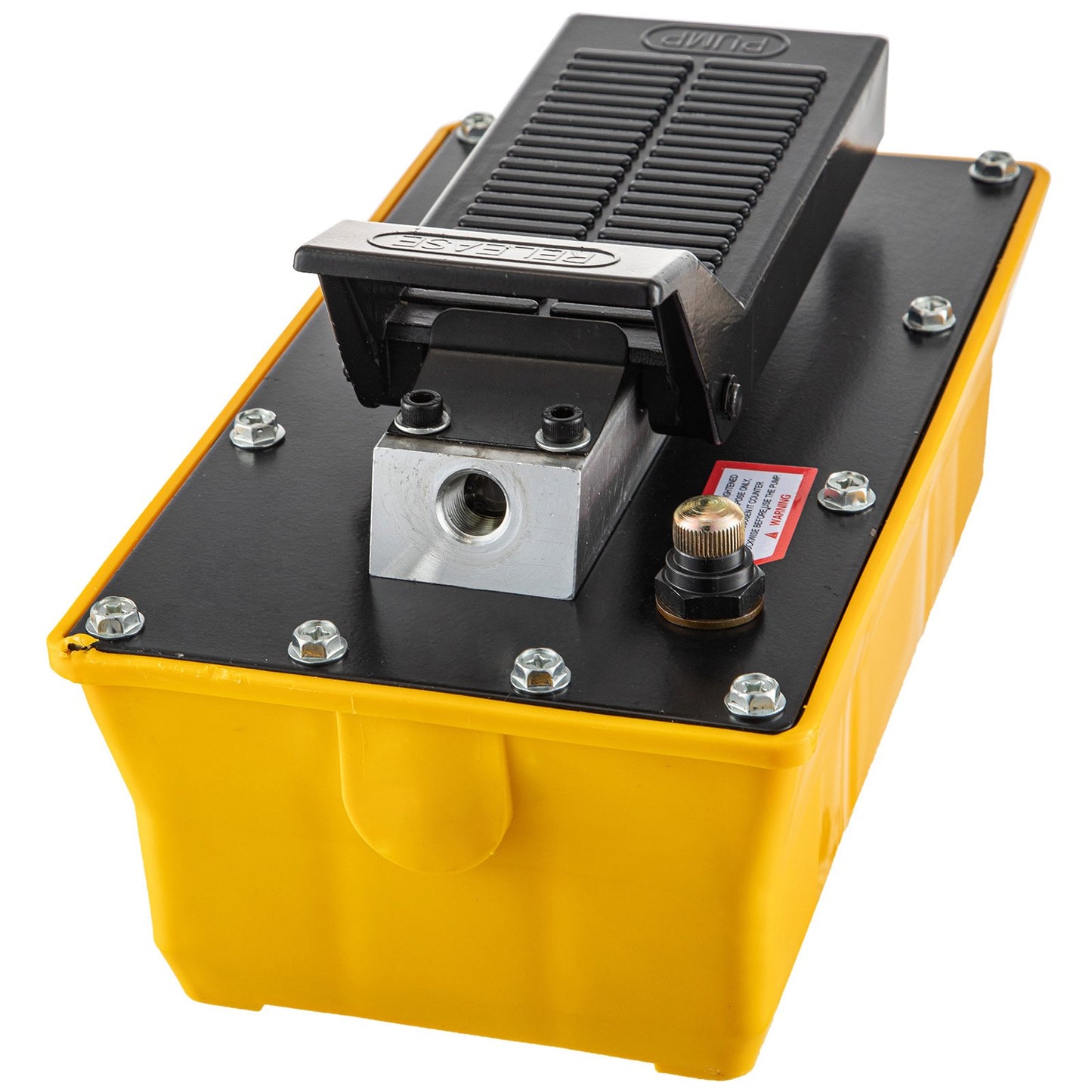 Lufthydraulisk pump, 10 000 PSI hydraulisk fotpump, 1/2 Gal reservoarfotstyrd luft-/hydraulpump, med slang och sprutpistol för riggning av tunga maskiner, bilreparationer, maskiner för bilkarossram