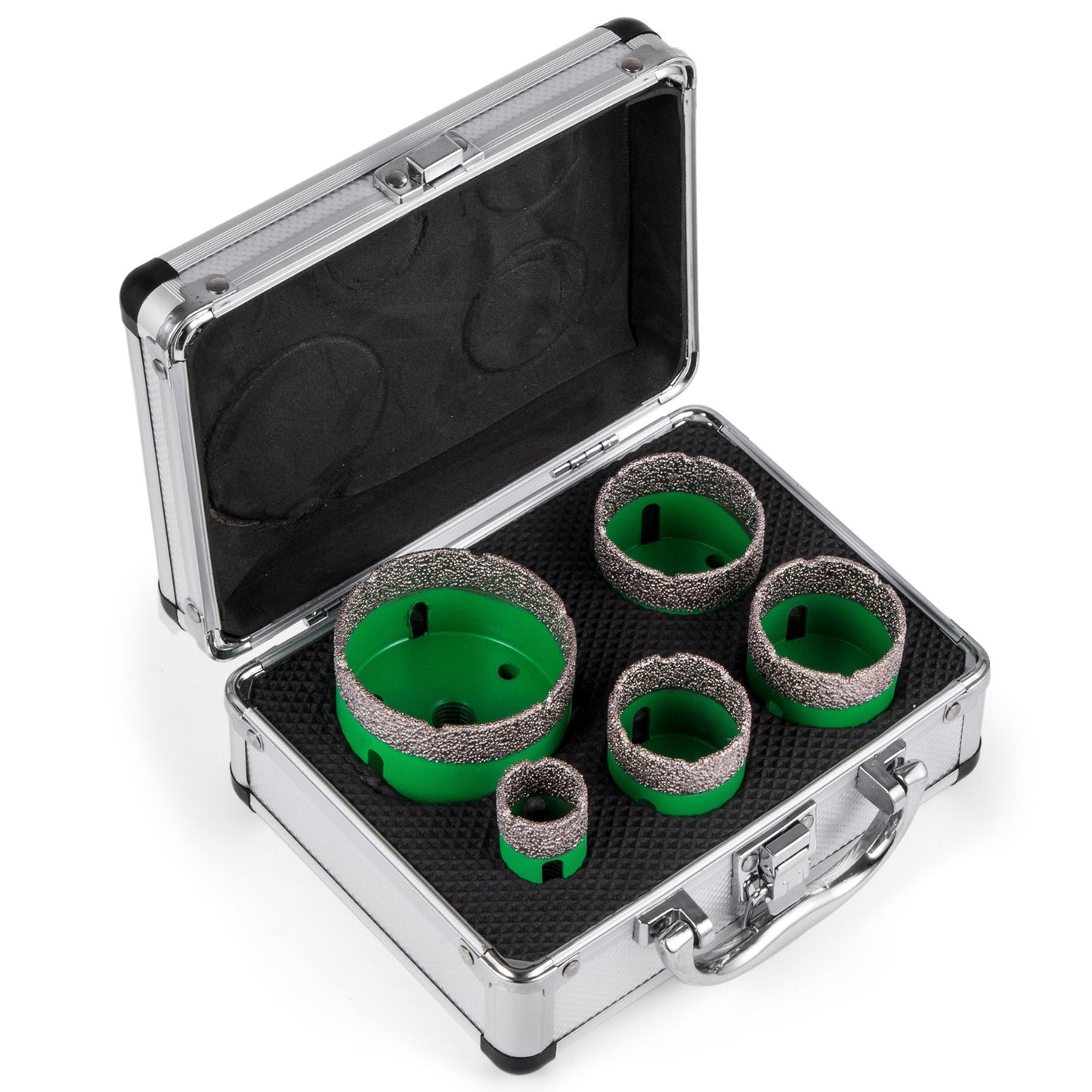 5pcs Diamond Hole Saw Set Diamond Drill Core Drill, M14 22/35/40/50/65 MM Hole Saw Drill, Cutting Tool Precise Drilling for Tile Marble Glass Granite