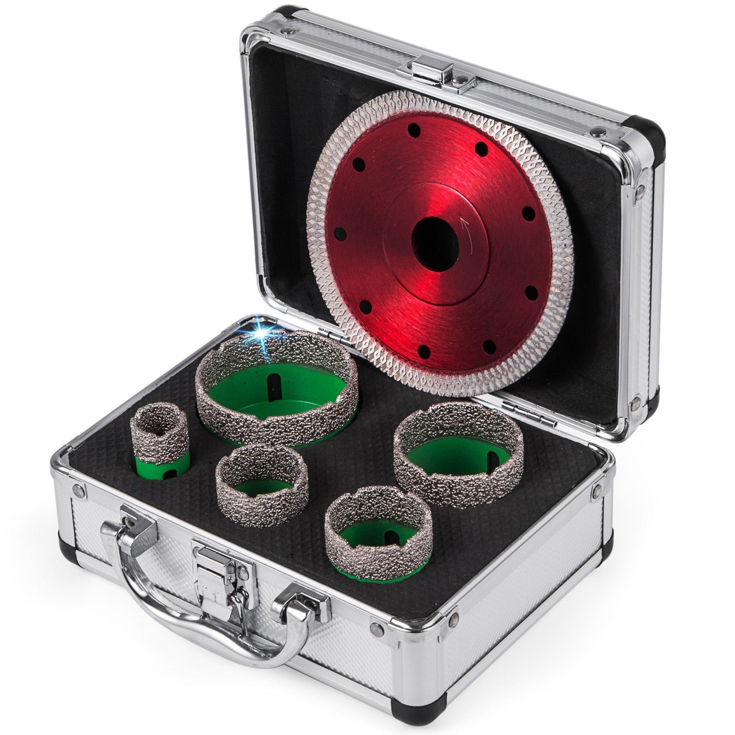 5 PCS Diamond Hole Saw Set Diamond Drill Core with Saw Blade, 22/35/40/50/65MM M14 Thread Carborundum Granite Granite