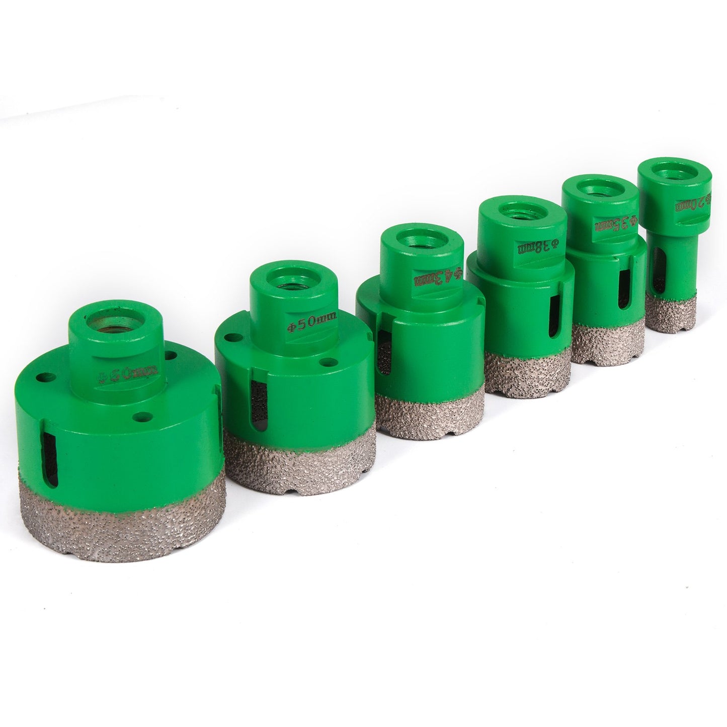 6PCS Diamond Hole Saw Set Diamond Drill Core, M14 20/35/38/43/50/60MM Hole Saw Drill, M14 Thread Precision Drilling for Tile Ceramic Granite