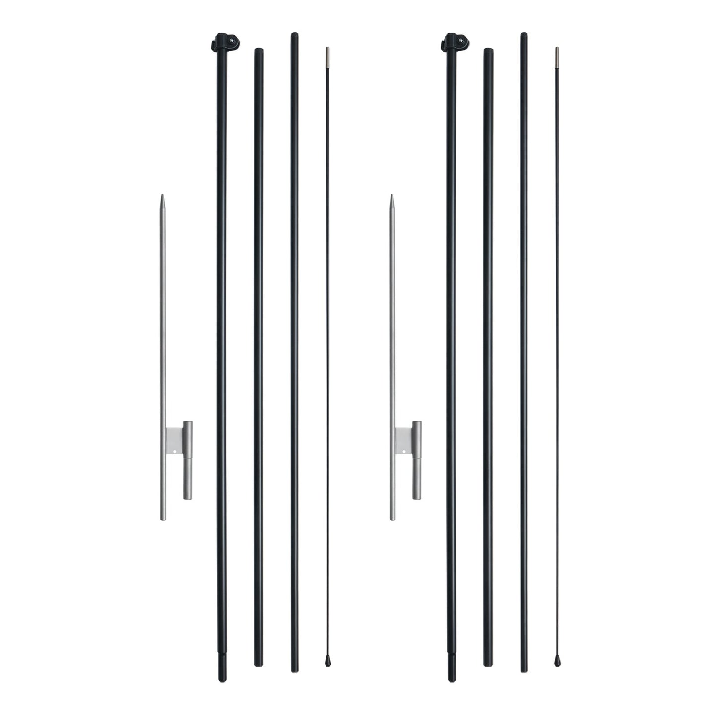 Feather Flag Pole Kit 2-pack Swooper flaggstång 16,3 fot med markinsatser