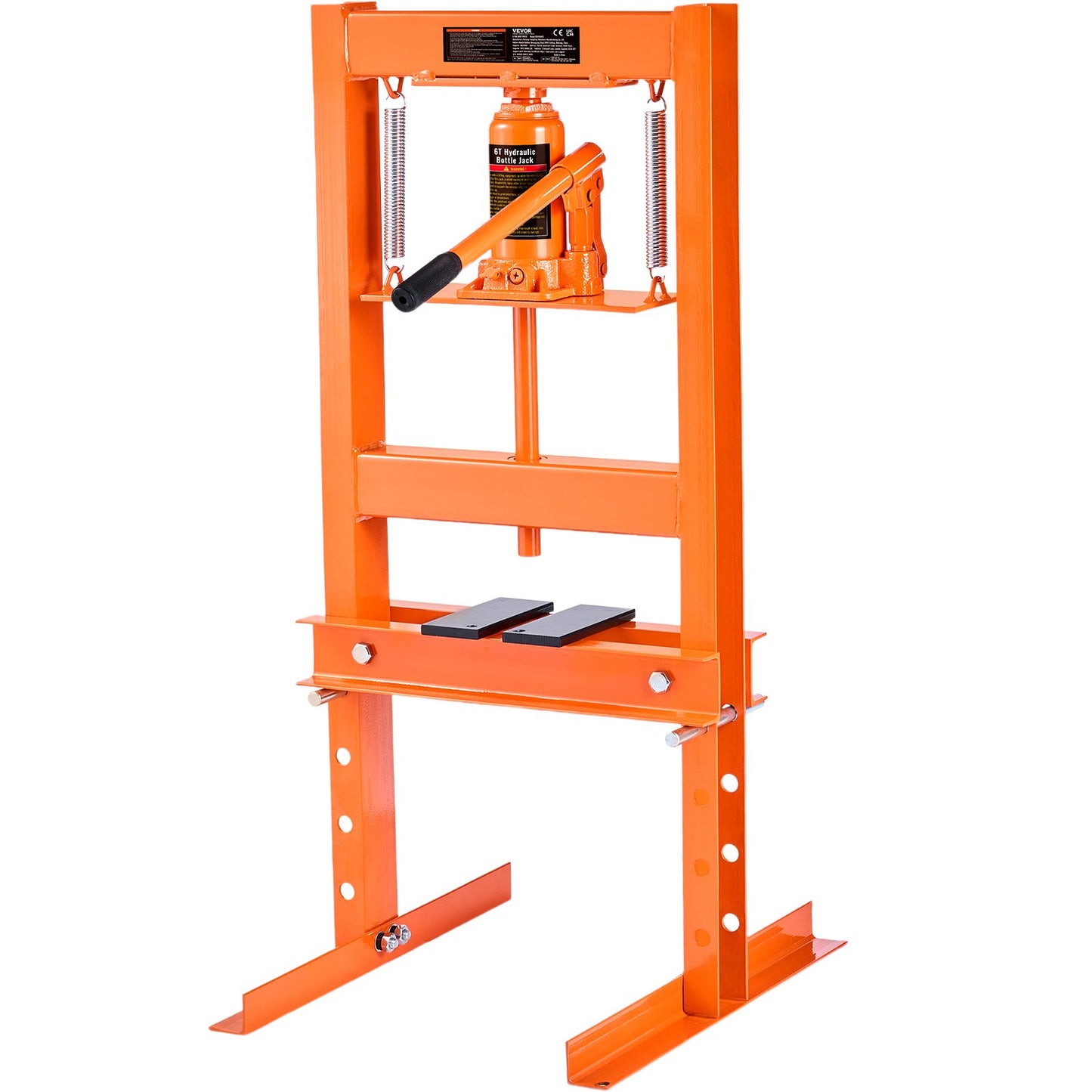 Hydraulic Shop Press 6 Ton med pressplattor H-Frame bänkpressställ
