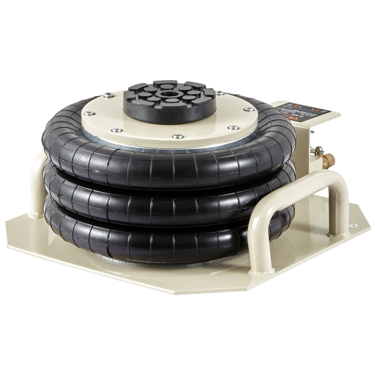 Air Jack, 3 Ton/6600 lbs Triple Bag Air Jack, Air Bag Jack Lift up to 450 mm, 3-5S Quick Lifting Pneumatic Jack, with Side Handle for Cars, Garage, Repair (Beige)