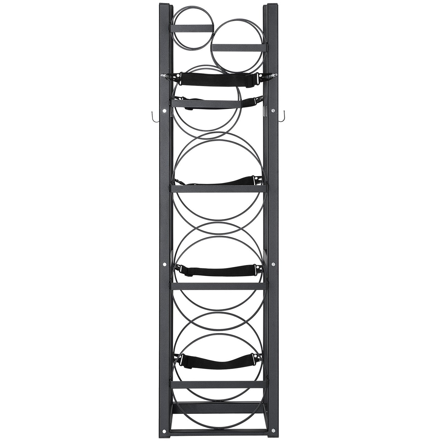 Kylmedelstankställ, med 3 x 30 lbs och andra 3 små flasktankar, cylindertankställ 12,79x12,99x47,12 tum, kylmedelscylinderställ och hållare för freon, gaser, syre, kväve