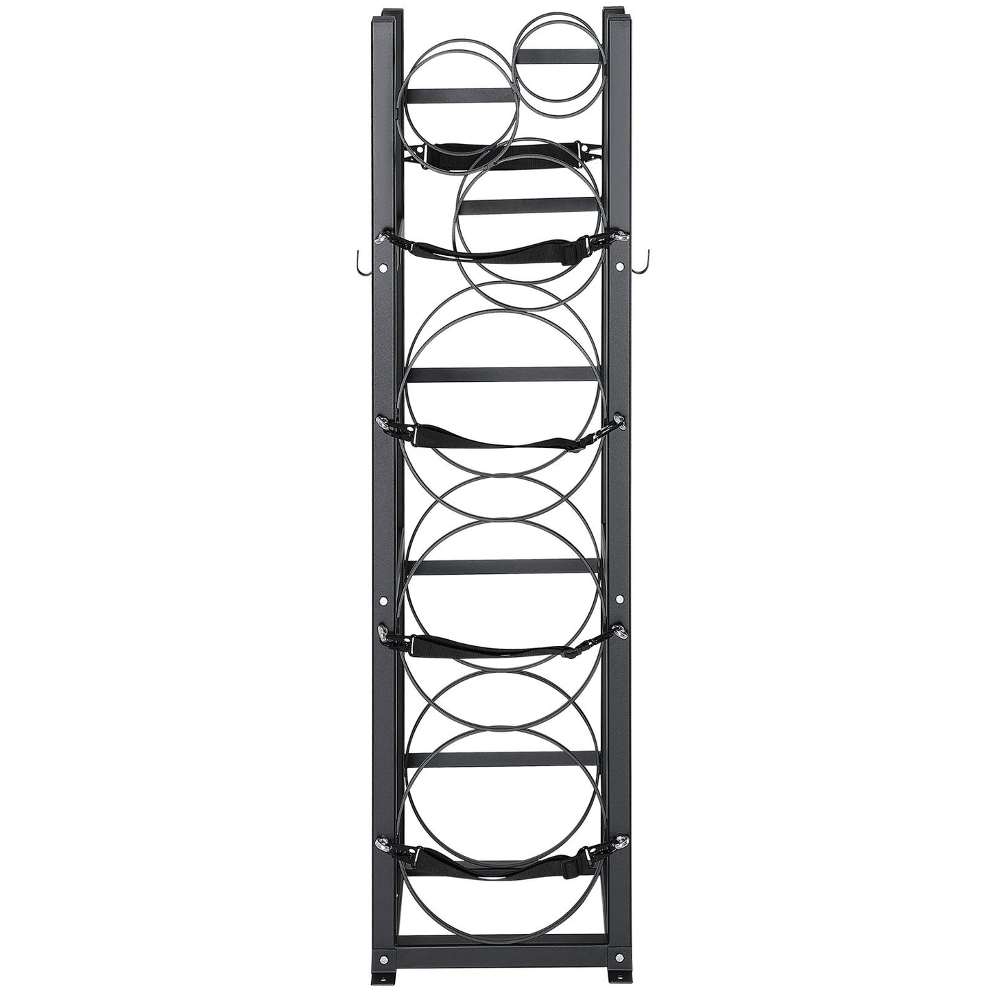 Kylmedelstankställ, med 3 x 30 lbs och andra 3 små flasktankar, cylindertankställ 12,79x12,99x47,12 tum, kylmedelscylinderställ och hållare för freon, gaser, syre, kväve