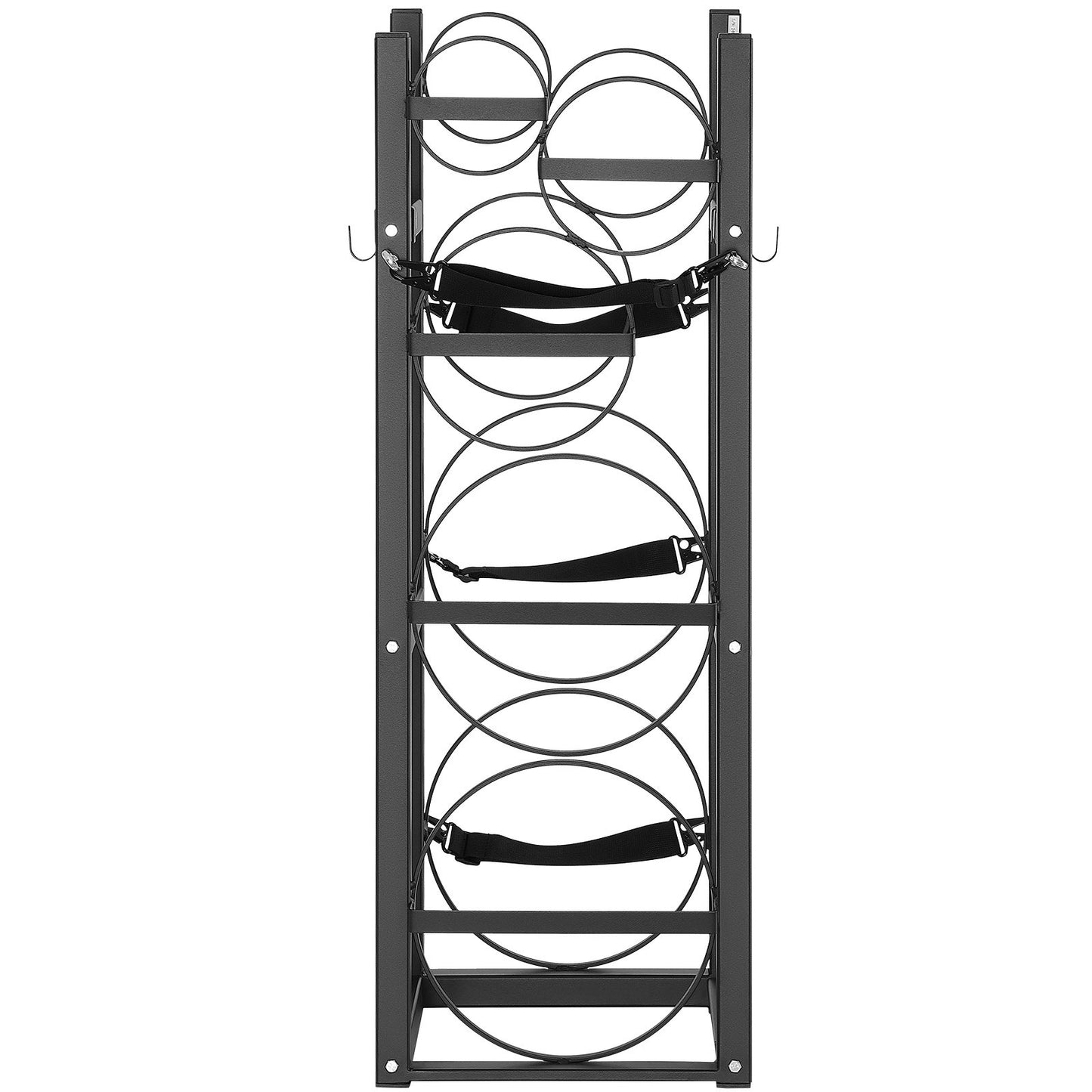 Kältemitteltankgestell, mit 2 x 30lbs und weiteren 3 kleinen Flaschentanks, Flaschentankgestell 12,79x12,99x47,12 Zoll, Kältemittelflaschengestell und -halter für Freon, Gase, Sauerstoff, Stickstoff
