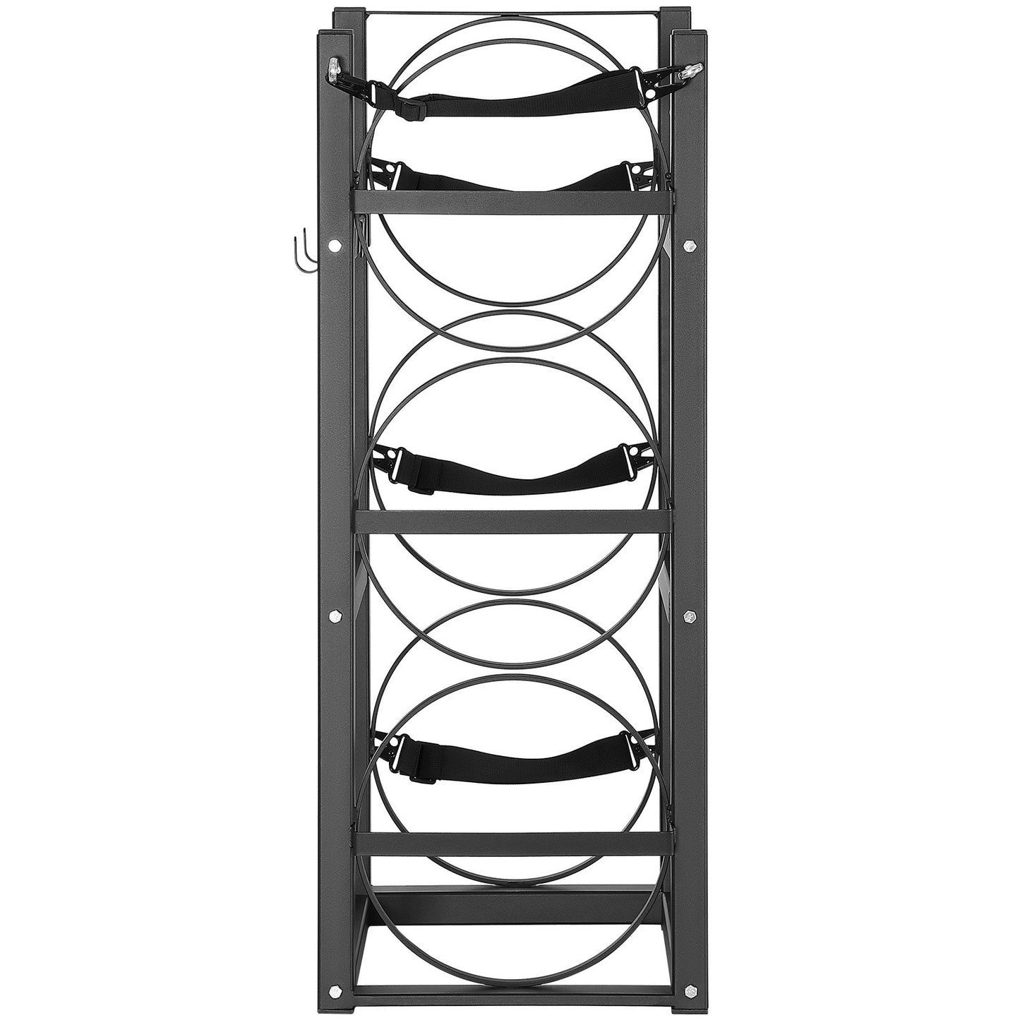 Kältemitteltankgestell, mit 3 Zylindertanks à 30 Pfund, Zylindertankgestell 12,79 x 12,99 x 33,07 Zoll, Kältemittelflaschengestell, Gasflaschengestell und Halter für Freon, Gase, Sauerstoff, Stickstoff