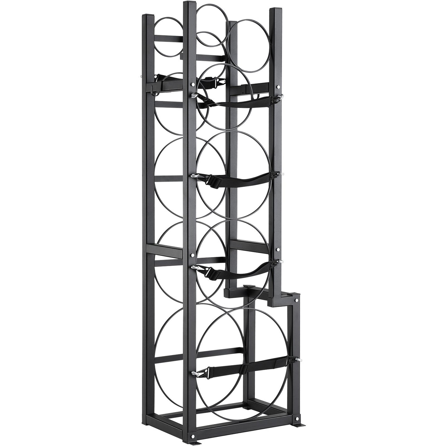 Kältemitteltankgestell, mit 1 x 50 lb, 2 x 30 lb und weiteren 3 kleinen Flaschentanks, Flaschentankgestell 15,55 x 12,99 x 49,8 Zoll, Kältemittelflaschengestell und Halter für Freon, Gase, Sauerstoff, Stickstoff
