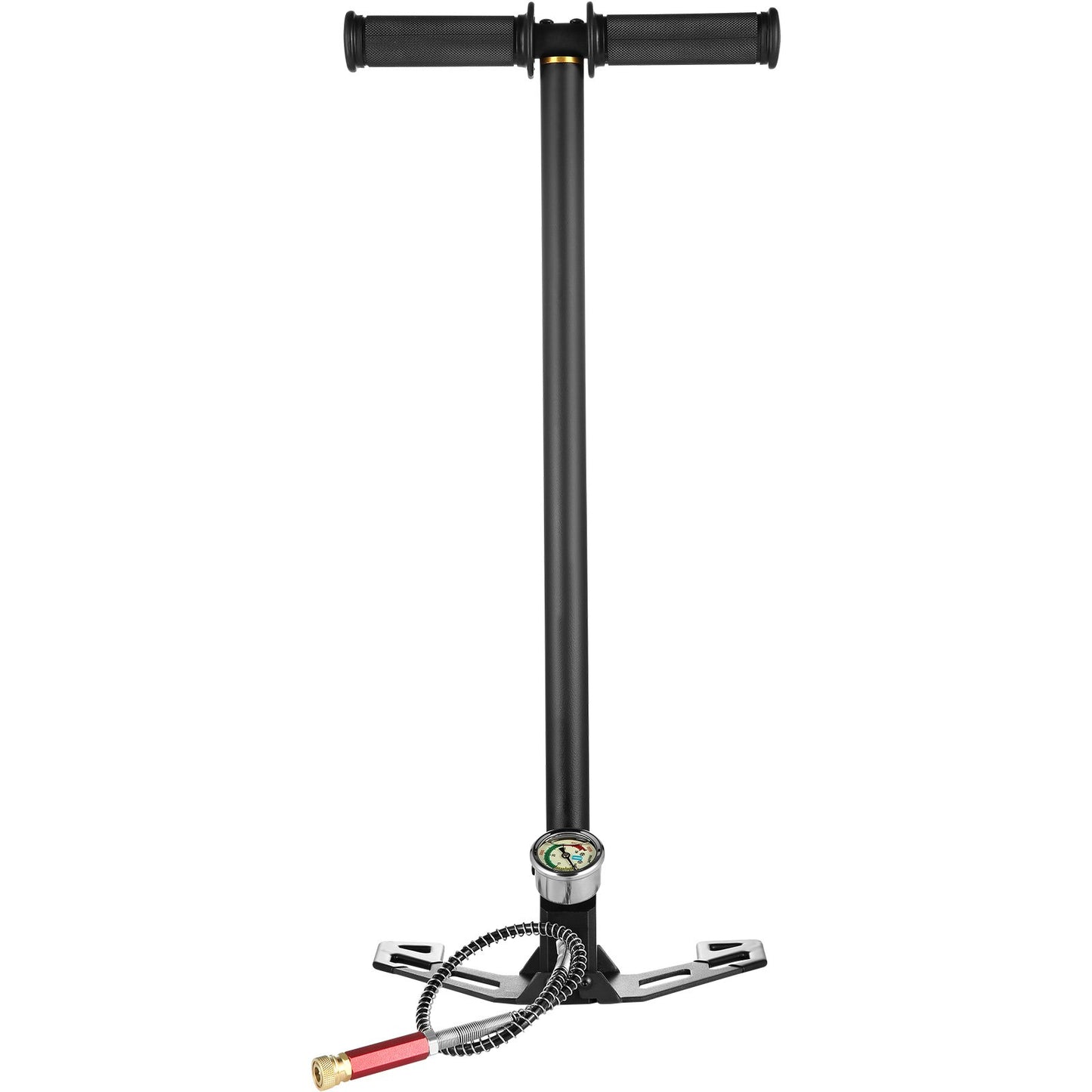 3-stage hand stirrup pump with high quality 301 stainless steel, stirrup pump 4500 psi (0-30 MPa), PCP air gun rifle, pcp pump with pressure measurement range: 0-5800 psi (0-40 MPa)