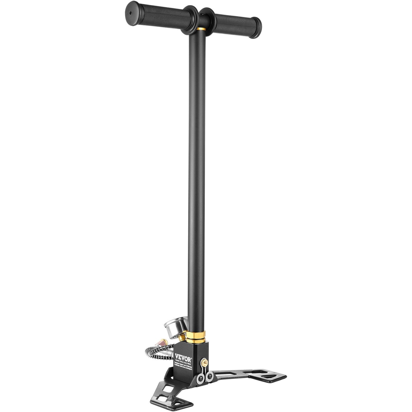 3-stage hand stirrup pump with high quality 301 stainless steel, stirrup pump 4500 psi (0-30 MPa), PCP air gun rifle, pcp pump with pressure measurement range: 0-5800 psi (0-40 MPa)