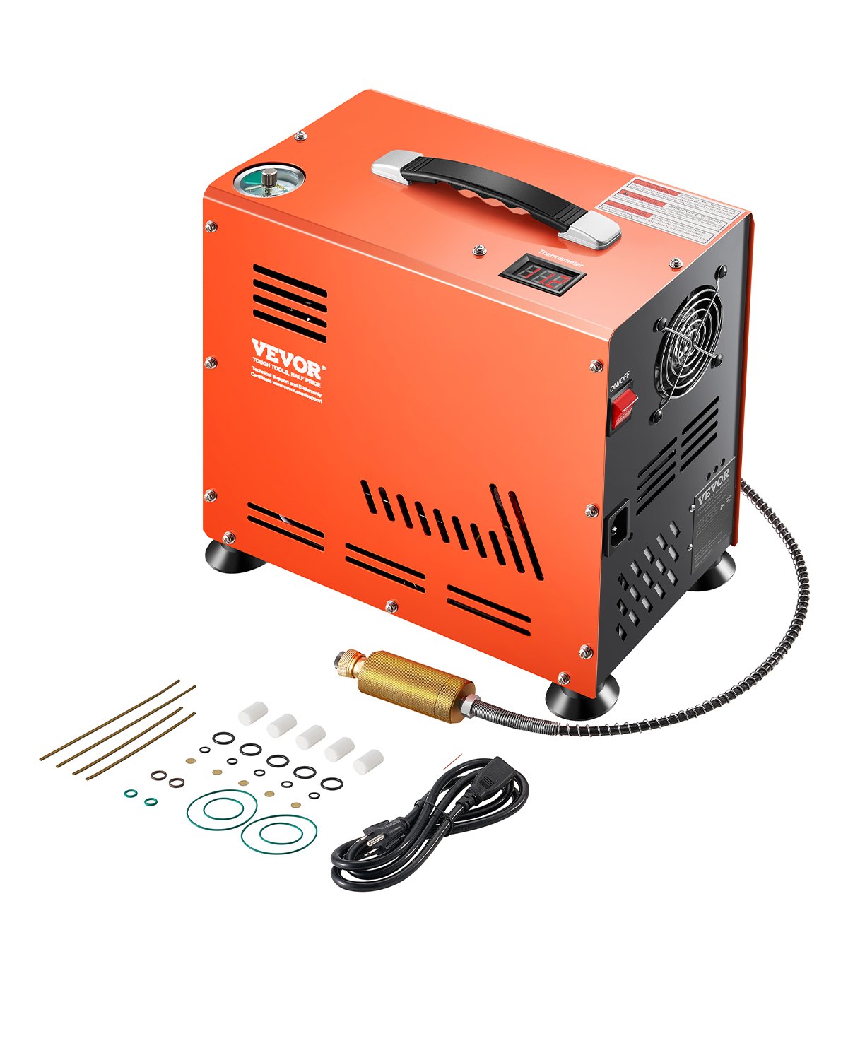 PCP-Luftkompressor, 800 W, Doppelzylinder, PCP-Luftpistolenkompressor, 4500 PSI/30 MPa