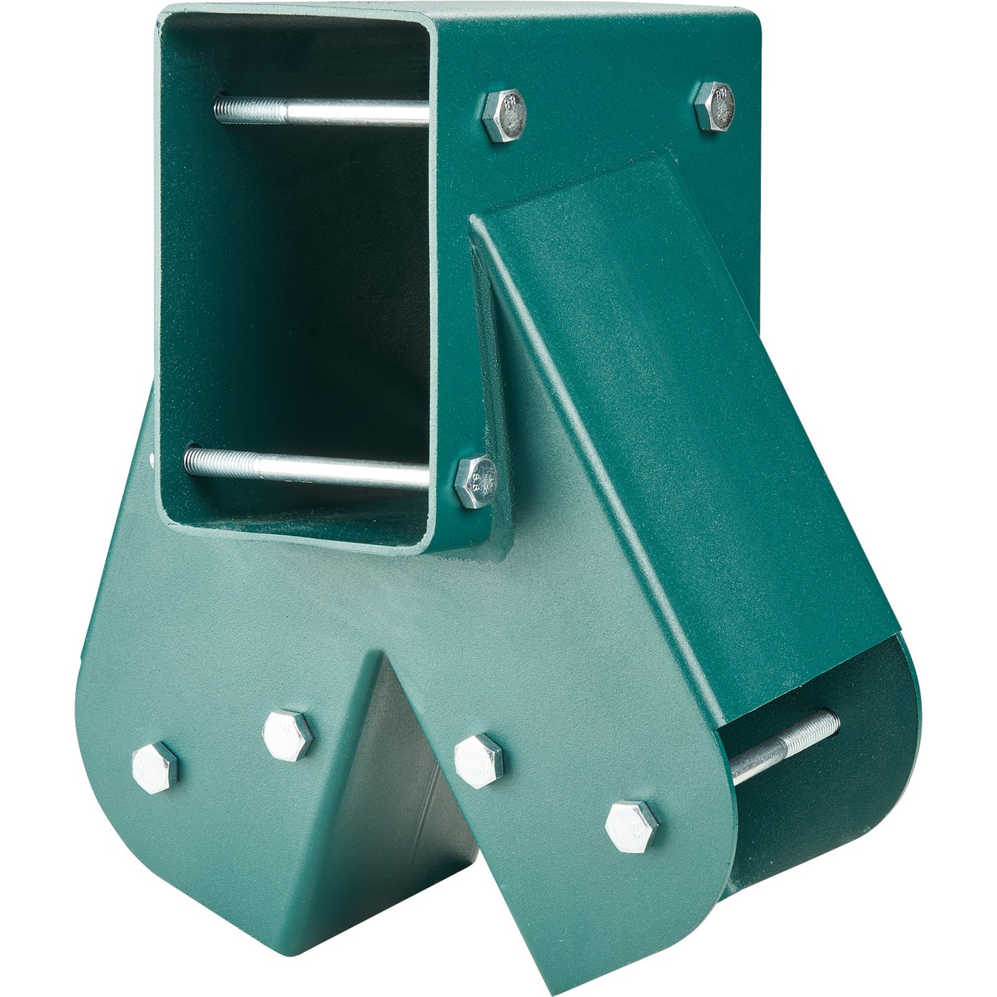 A-Frame mellangungsatsfästen, kraftigt gungsats i kolstål med monteringsverktyg, DIY gungsats för gungsats för 101,6x101,6 mm ben & 101,6x152,4 mm balk, grön 2 st.