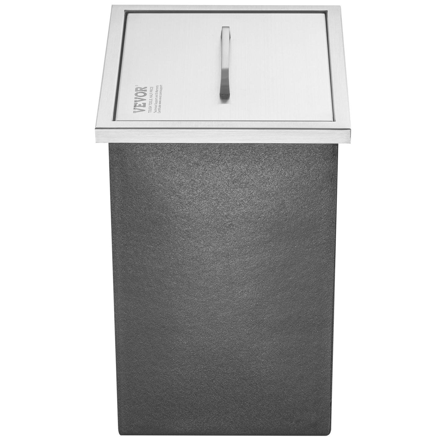 Drop in Ice Chest, 14"L x 12"B x 18"H iskylare i rostfritt stål, kommersiell isbehållare med lock, 40 qt utomhuskök Ice Bar, avloppsrör och avloppsplugg ingår, för kall vinöl