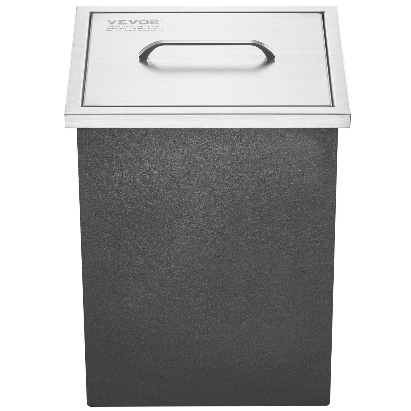 Drop in Ice Chest, 14"L x 12"B x 18"H iskylare i rostfritt stål, kommersiell isbehållare med lock, 40 qt utomhuskök Ice Bar, avloppsrör och avloppsplugg ingår, för kall vinöl