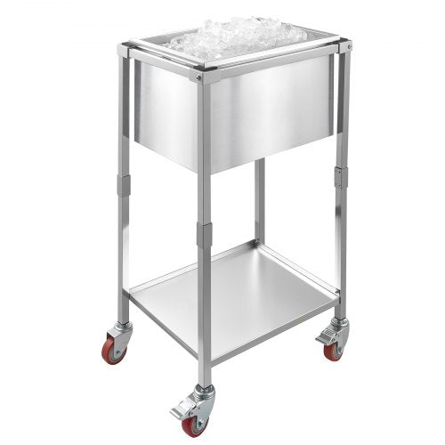 31L rolling cooler for outdoor use, standing ice box on wheels | EU