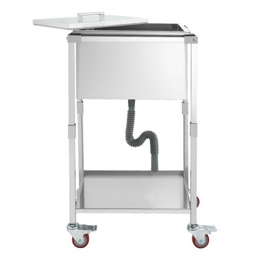 31L rolling cooler for outdoor use, standing ice box on wheels | EU