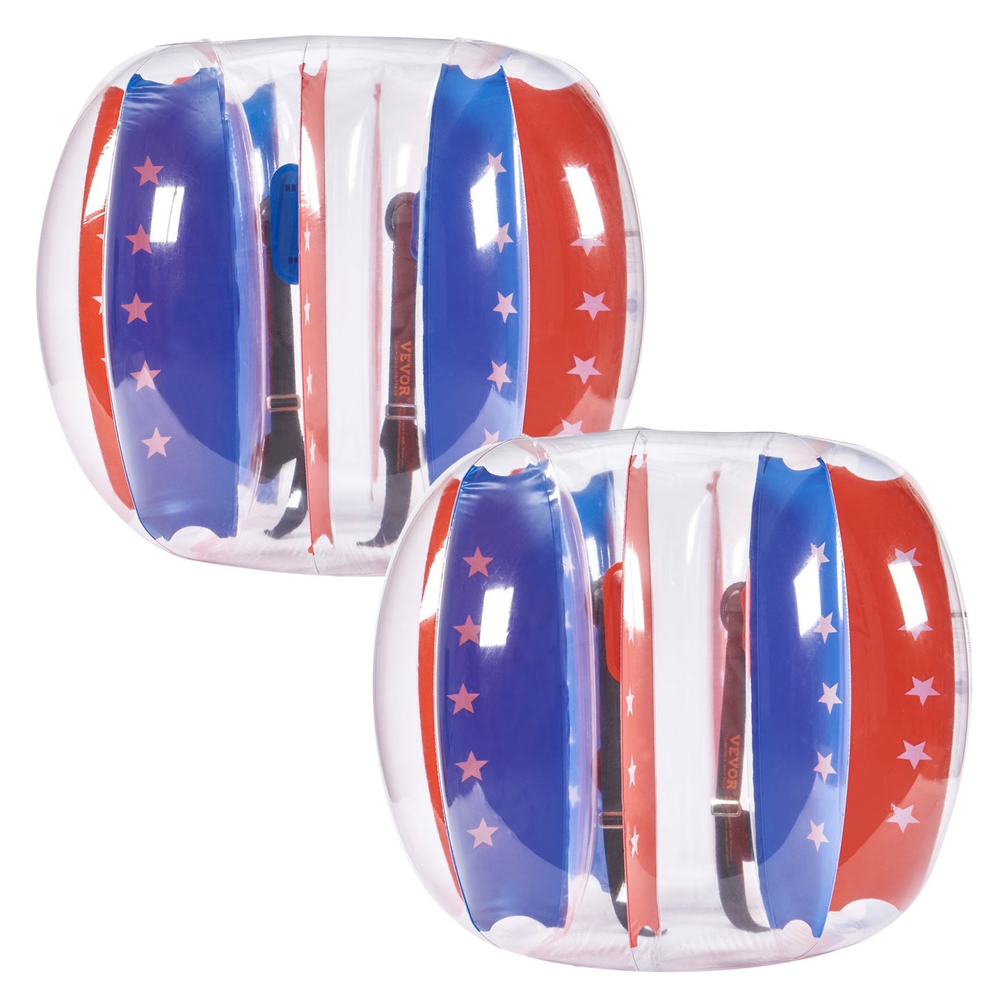 Uppblåsbara Bumper Balls 2-pack, 4FT/1,2M Body Sumo Zorb Balls för barn och tonåringar, Slitstark PVC Human Hamster Bubble Balls för utomhusspel för lagspel, Bumper Bopper Leksaker för lekplats, trädgård, park