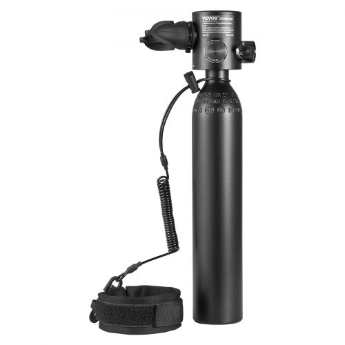 0,5 L Scuba Tank 32,81 ft Dykdjup Lungtank Kit med snorkelmask | EU