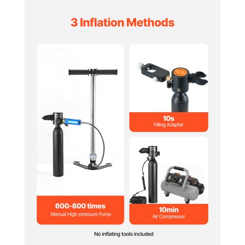 0,5 L Scuba Tank 98,43 ft Dykdjup Lungtank Kit för utforskning | EU