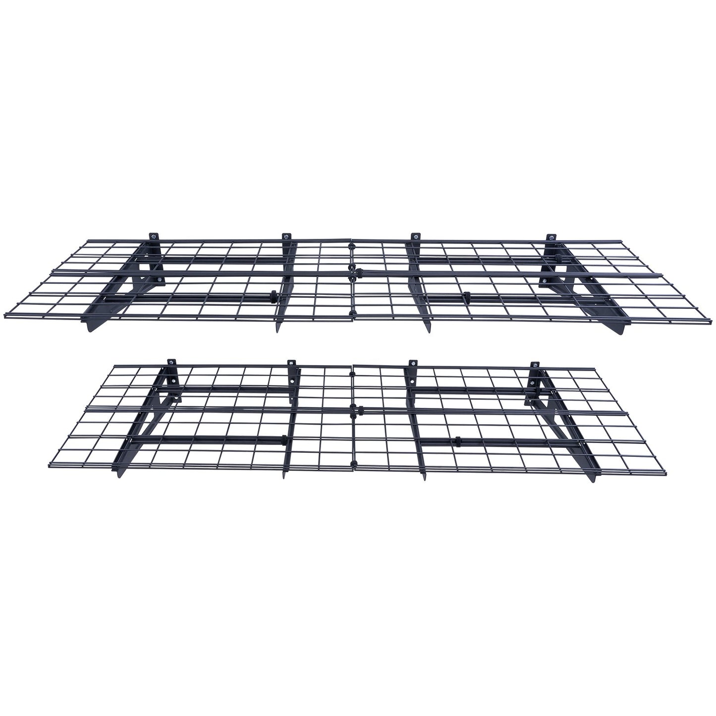 Garageförvaringshyllor, 2-pack, 6 x 2 fot Heavy Duty Garagehyllor Väggmonterade, 1000 lbs Lastkapacitet (totalt) Garageförvaringsställ Flytande hyllor, lämplig för butik, bod, garageförvaring