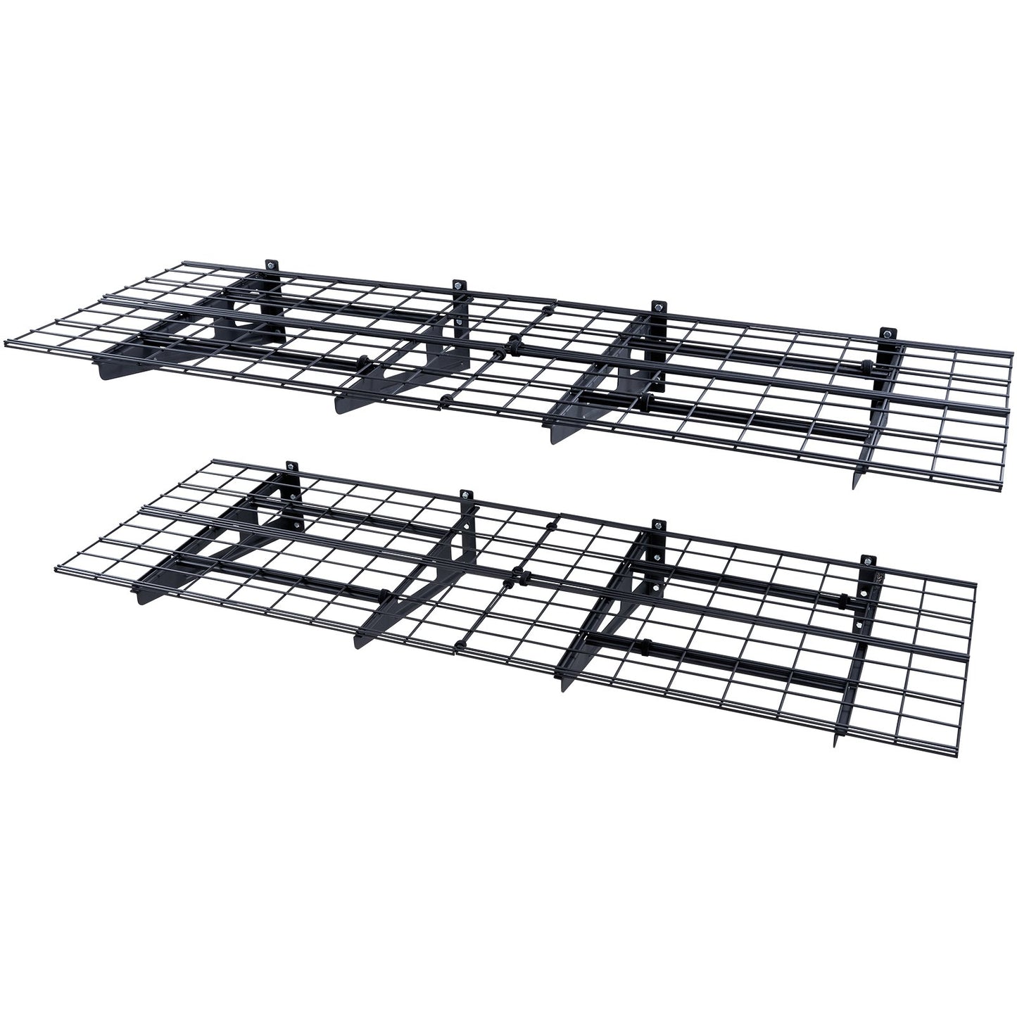 Garageförvaringshyllor, 2-pack, 6 x 2 fot Heavy Duty Garagehyllor Väggmonterade, 1000 lbs Lastkapacitet (totalt) Garageförvaringsställ Flytande hyllor, lämplig för butik, bod, garageförvaring