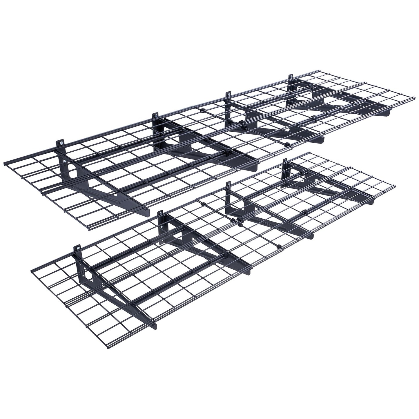 Garageförvaringshyllor, 2-pack, 6 x 2 fot Heavy Duty Garagehyllor Väggmonterade, 1000 lbs Lastkapacitet (totalt) Garageförvaringsställ Flytande hyllor, lämplig för butik, bod, garageförvaring