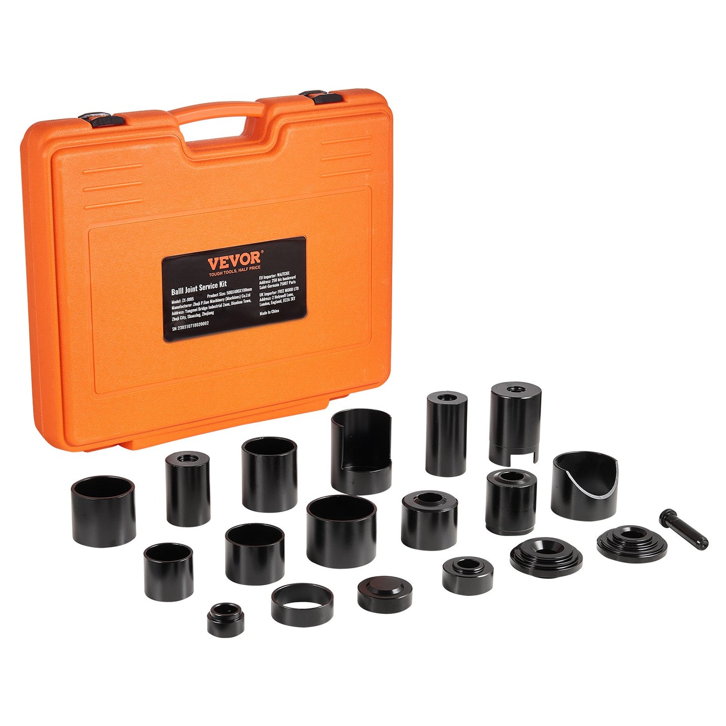 Ball Joint Press Kit, 21 Pcs Tool Set, C-press Ball Joint Remove and Install Tool, for Most 2WD and 4WD Cars, Heavy Duty Ball Joint Repair Kit for Car Repair