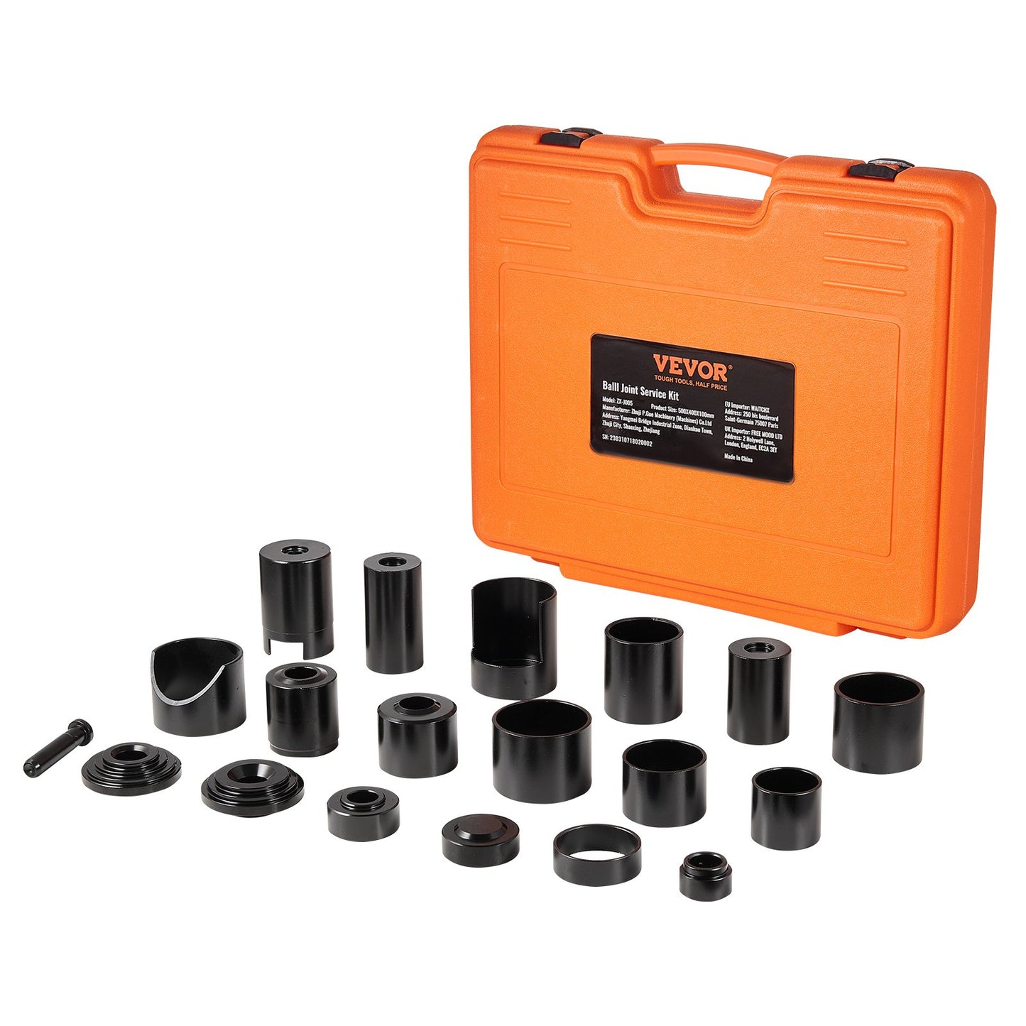 Ball Joint Press Kit, 21 Pcs Tool Set, C-press Ball Joint Remove and Install Tool, for Most 2WD and 4WD Cars, Heavy Duty Ball Joint Repair Kit for Car Repair