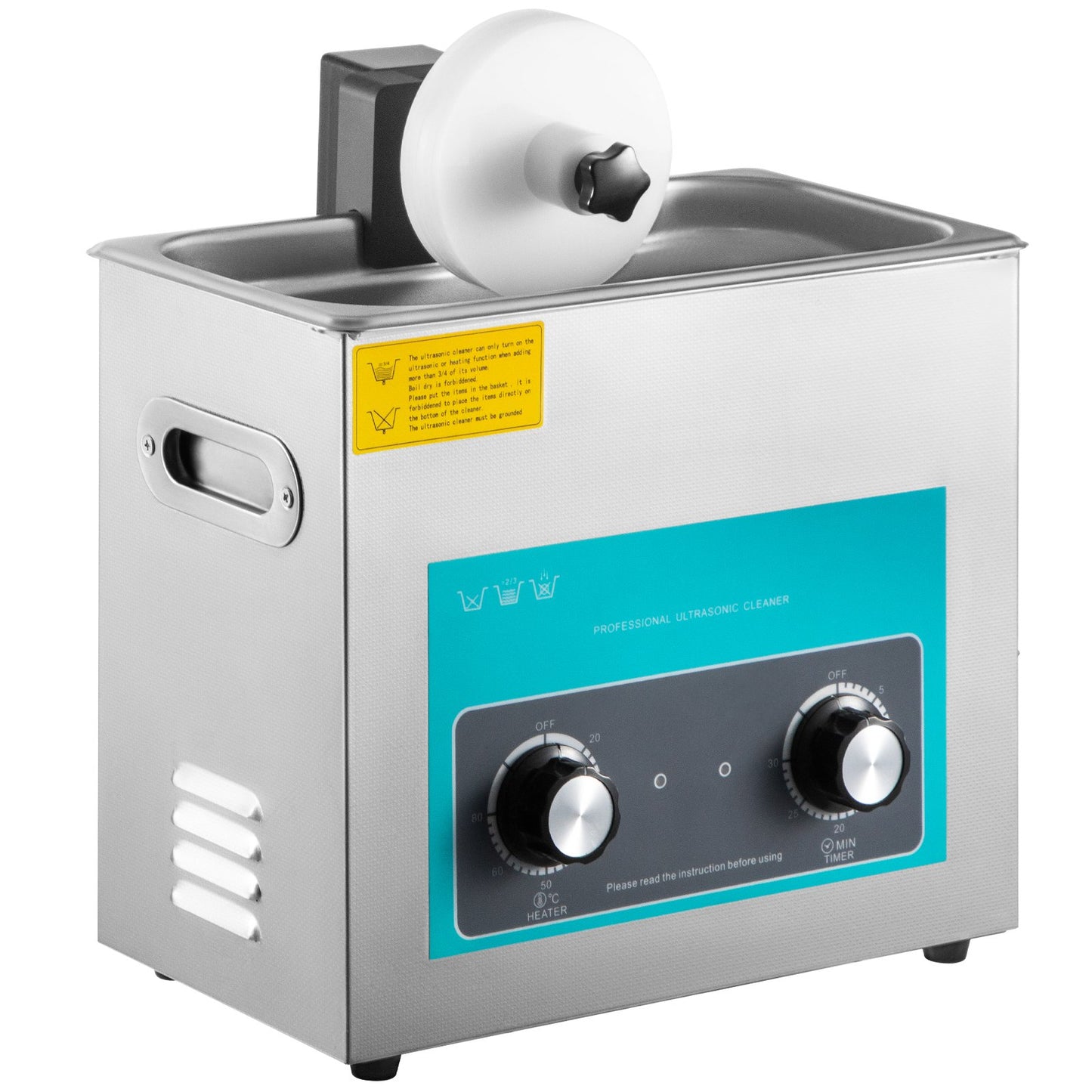 Ultrasonic Vinyl Record Cleaner 6L 40kHz Vinyl Ultrasonic Cleaner Knob Control Record Ultrasonic Cleaner 8 Records Vinyl Sonic Cleaner Stainless Steel Tank with Mechanical Heater & Timer