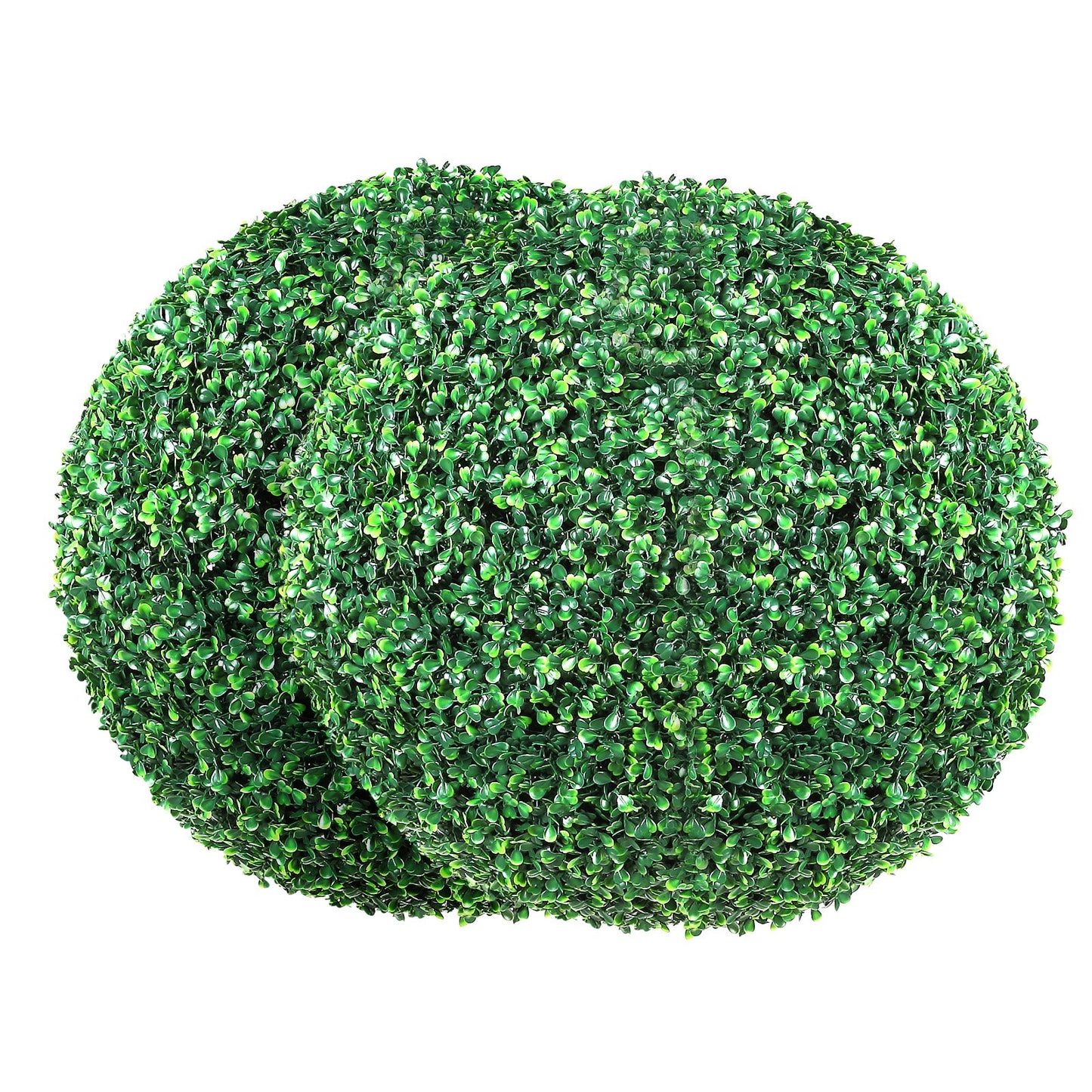 Konstgjorda växter buxbomsträd, 24 tum höga (2 stycken), kulformade faux topiaries växt, året runt gröna feaux växt dekorativa bollar för trädgård, balkong, trädgård, bröllop och heminredning