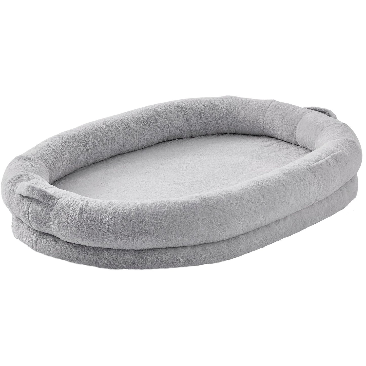 Menschliches Hundebett 72x48x10 Zoll großes Hundebett in menschlicher Größe, waschbar, künstliches Kaninchenfell