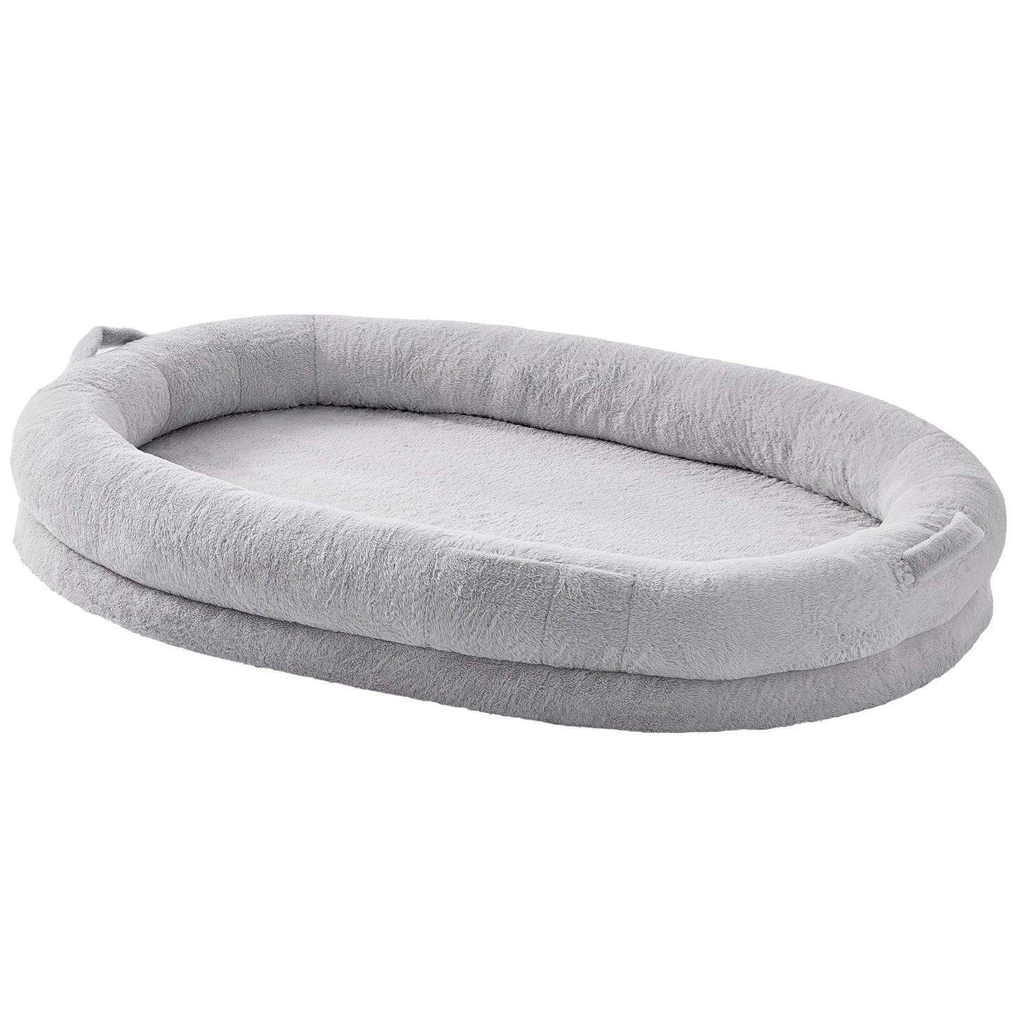 Menschliches Hundebett 72x48x10 Zoll großes Hundebett in menschlicher Größe, waschbar, künstliches Kaninchenfell