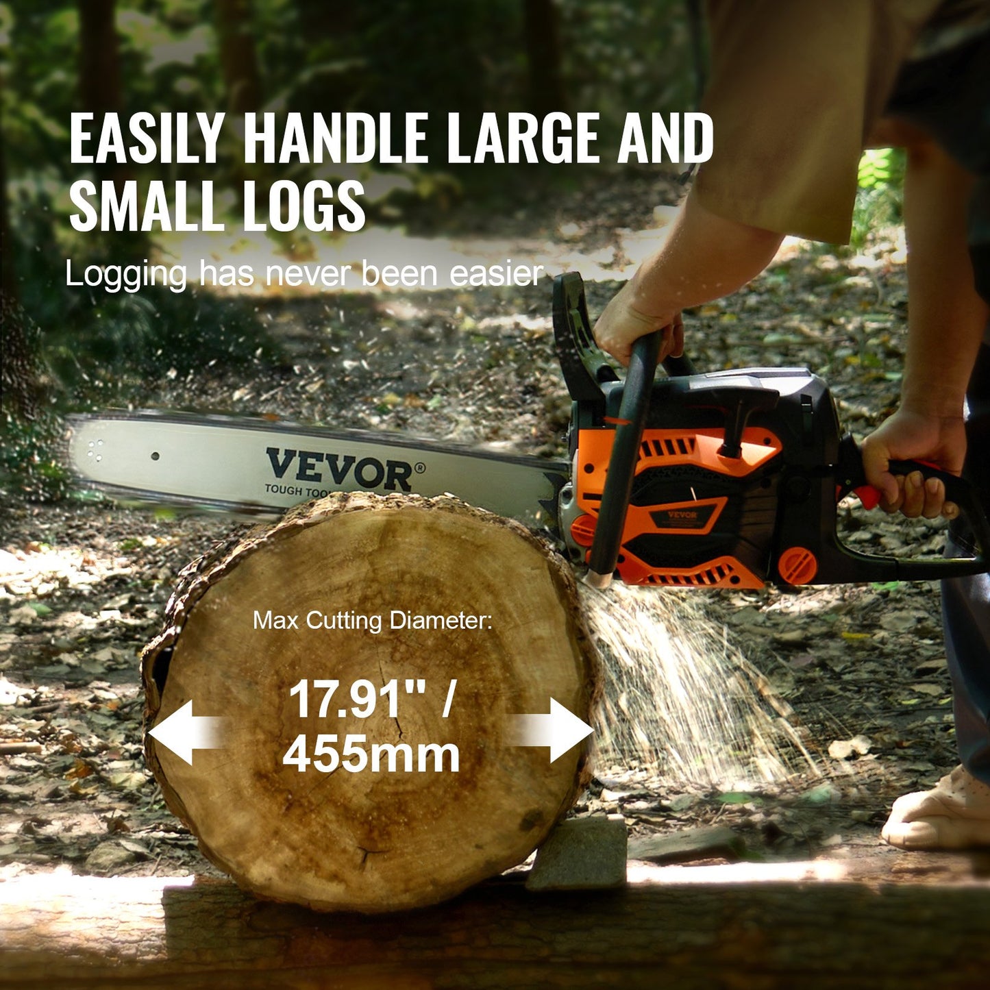 58CC 20" Gasoline Chainsaw Gas Powered Wood Cutting Engine Gas Chainsaw