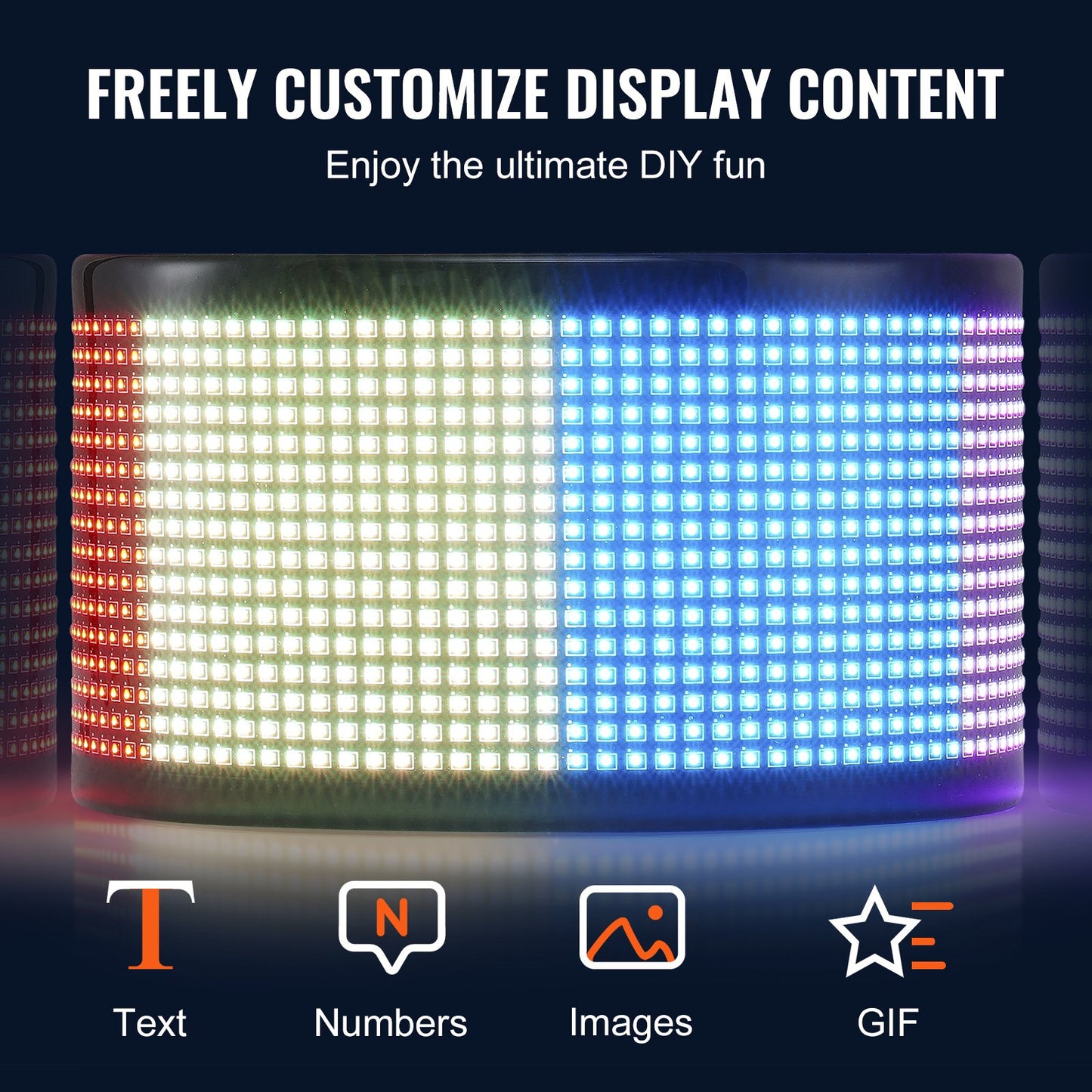 38x10cm Programmerbar LED-skylt Scrollande Display Board P5 Fullfärg