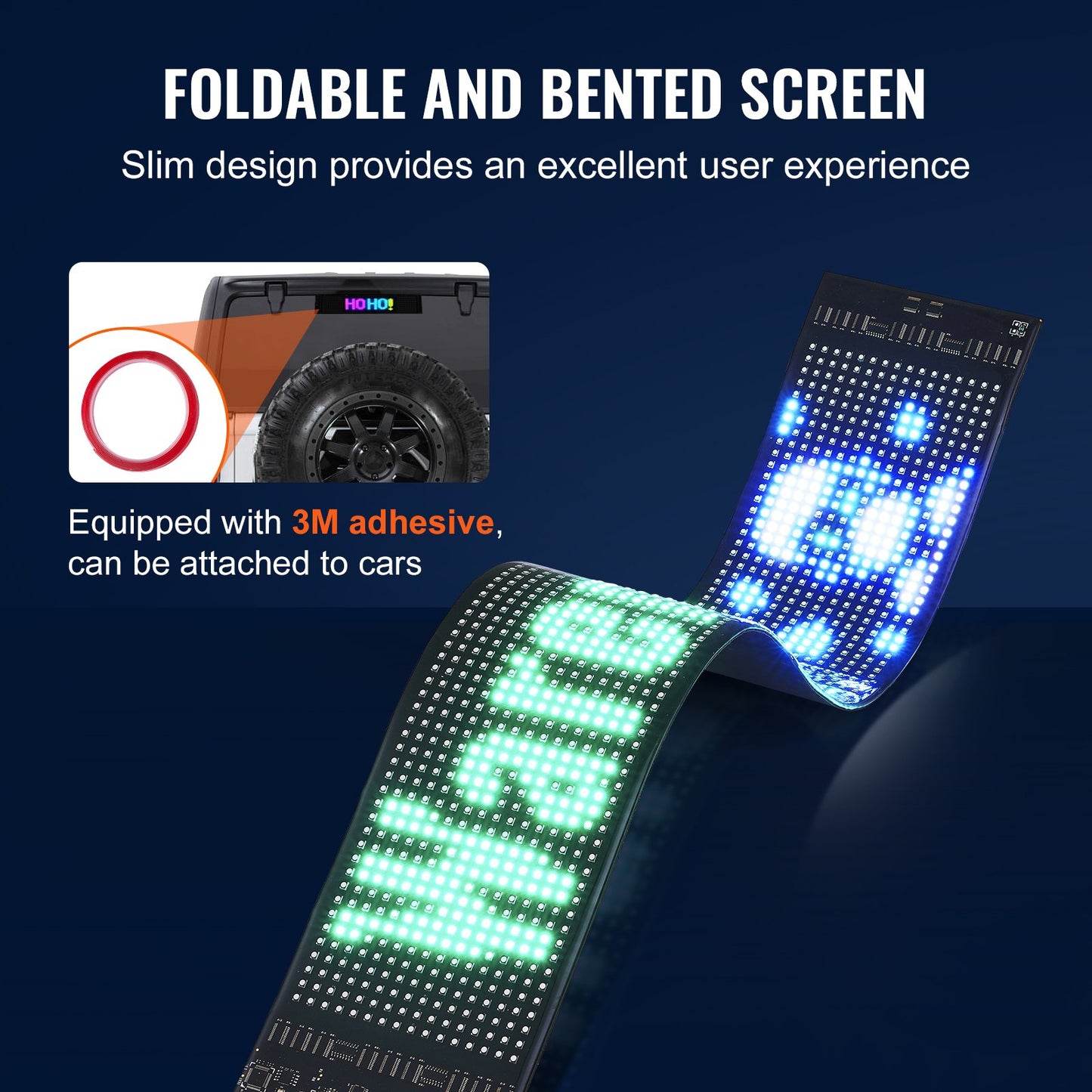 68x12cm Programmerbar LED-skylt Scrolling Display Board P6 Fullfärg