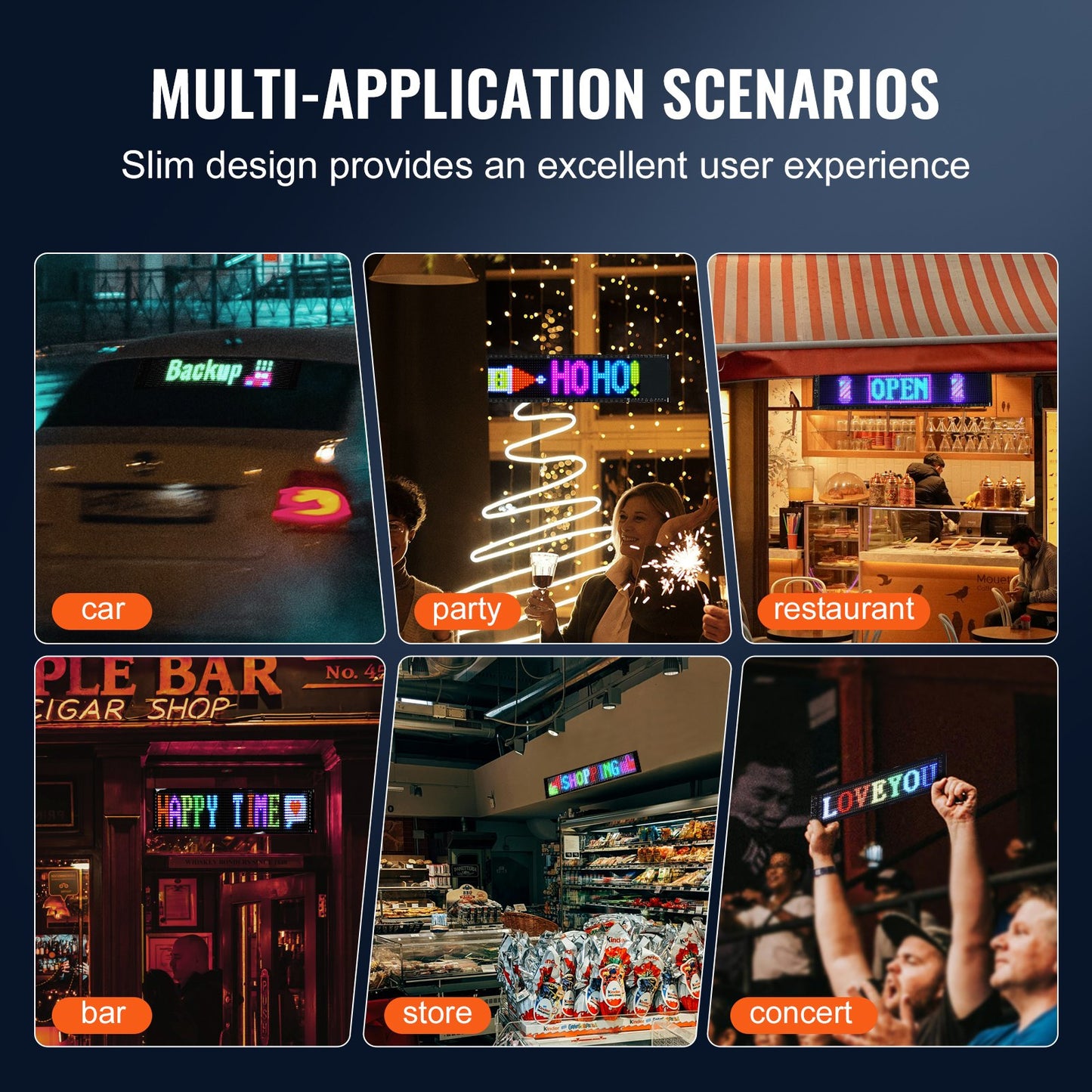 83,5x20cm Programmerbar LED-skylt Scrollande Display Board P5 Fullfärg