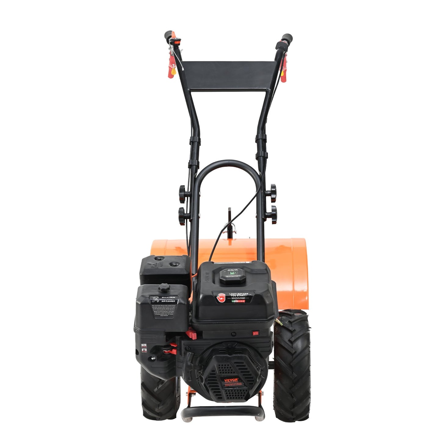 Motorhacke, Benzinbetriebene 212-cm³-4-Takt-Gartenhacke, Motorhacke mit 4 verstellbaren Stahl-Hinterzinken zum Kultivieren von Rasen, Garten und Ackerboden