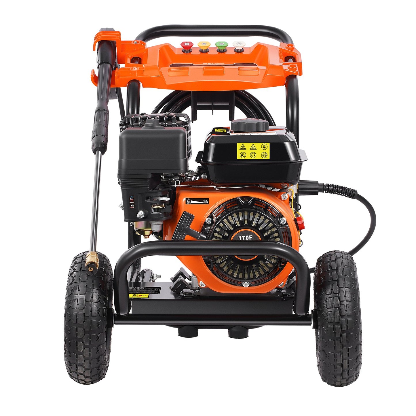 Gas pressure washer 3500 PSI 10L/min 2.6 GPM with 5 nozzles for cars