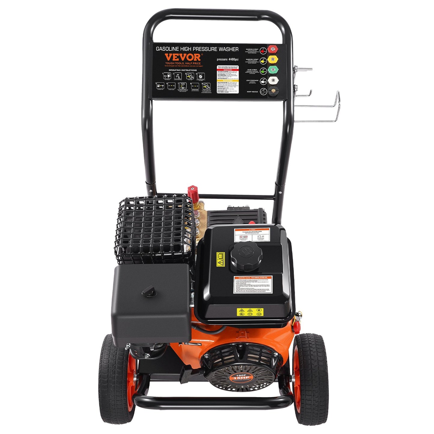 Gastryckstvätt 4400 PSI 15L/min 2,6 GPM med 5 munstycken för bilar