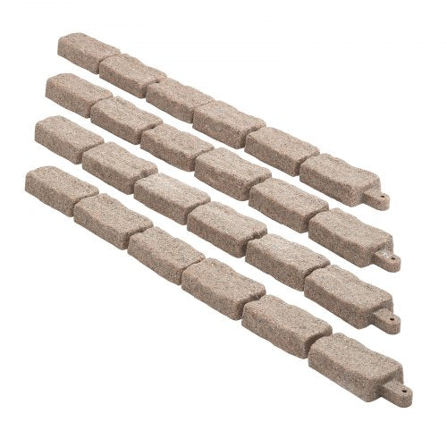 Faux Stone Landscape Edging 46.2 x 2.2 in Garden Lawn Edging for Walkway | EU