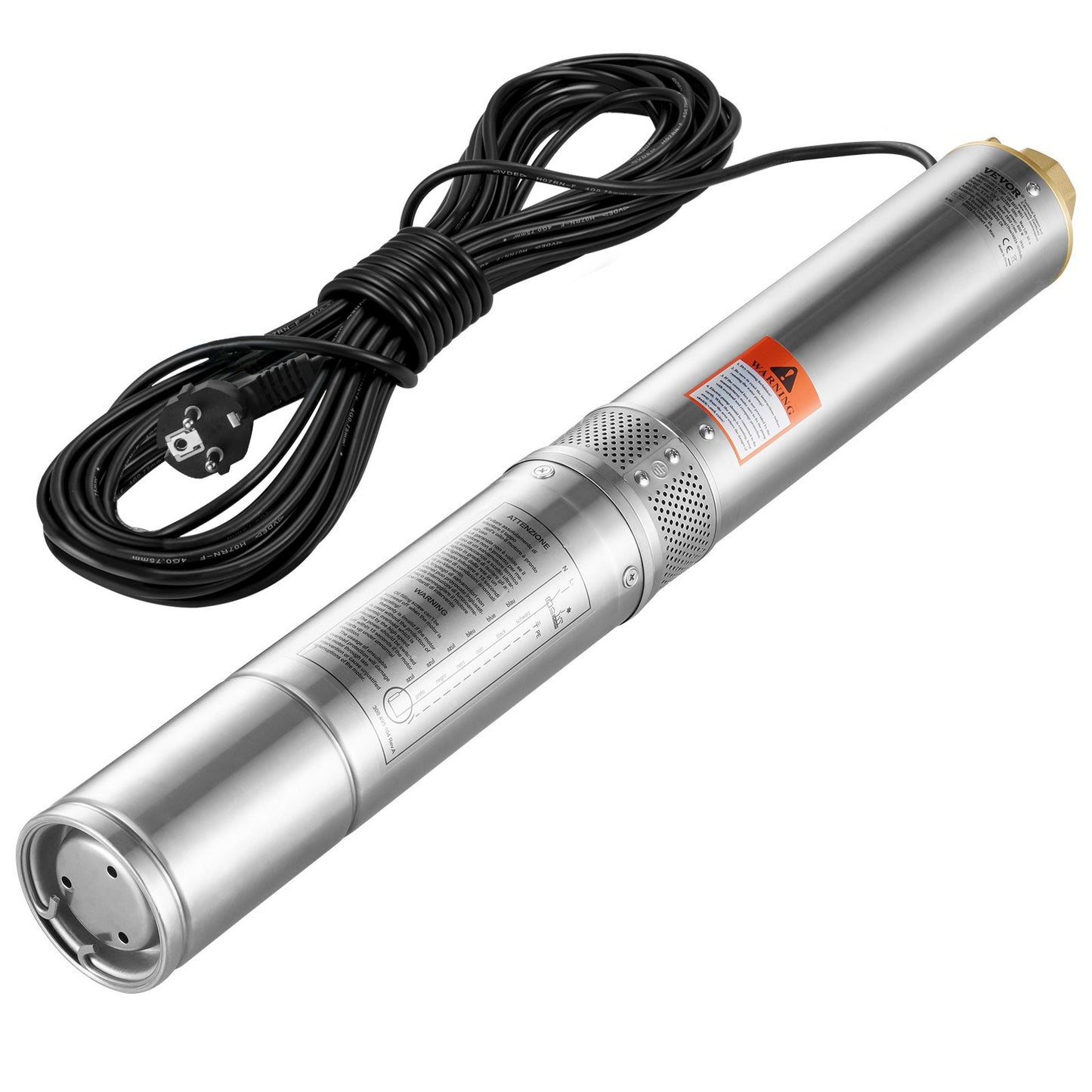 Tauchpumpe Tiefbrunnenpumpe Edelstahl Wasserpumpe 370W 5,3 m³/h 50 m