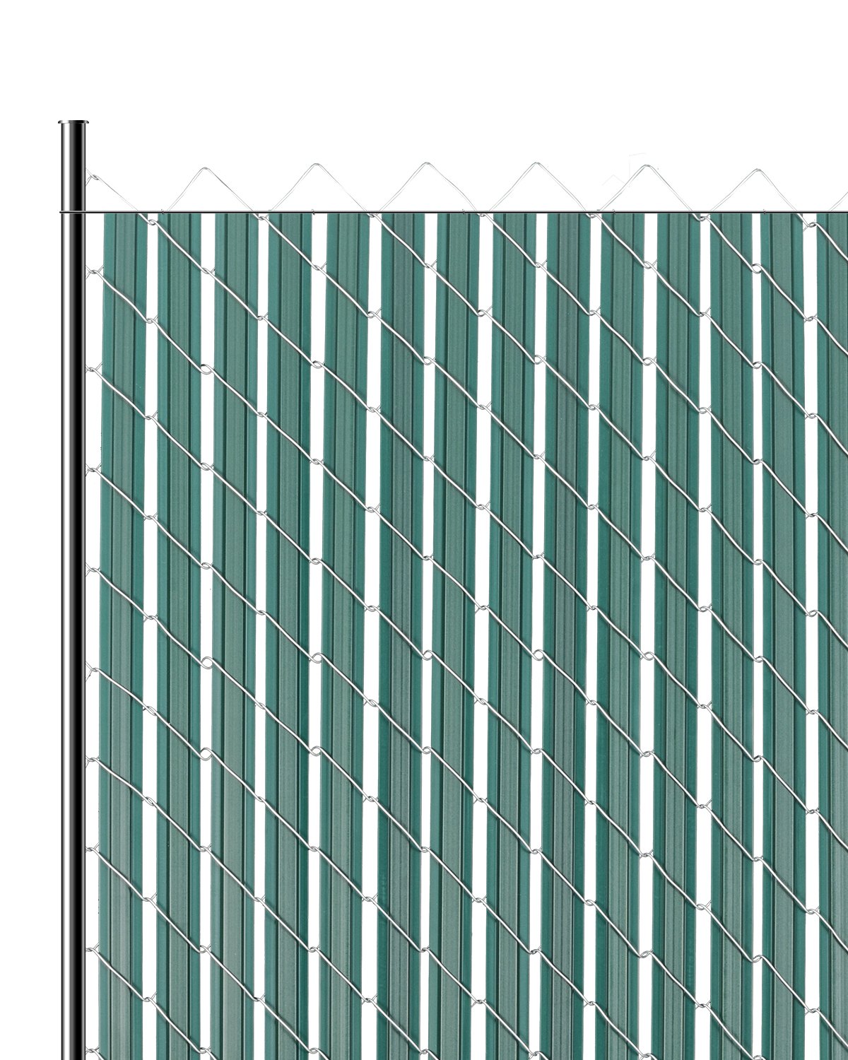 Chain Link Fence Privacy Slats Double Wall with Wings for 4' High Fence