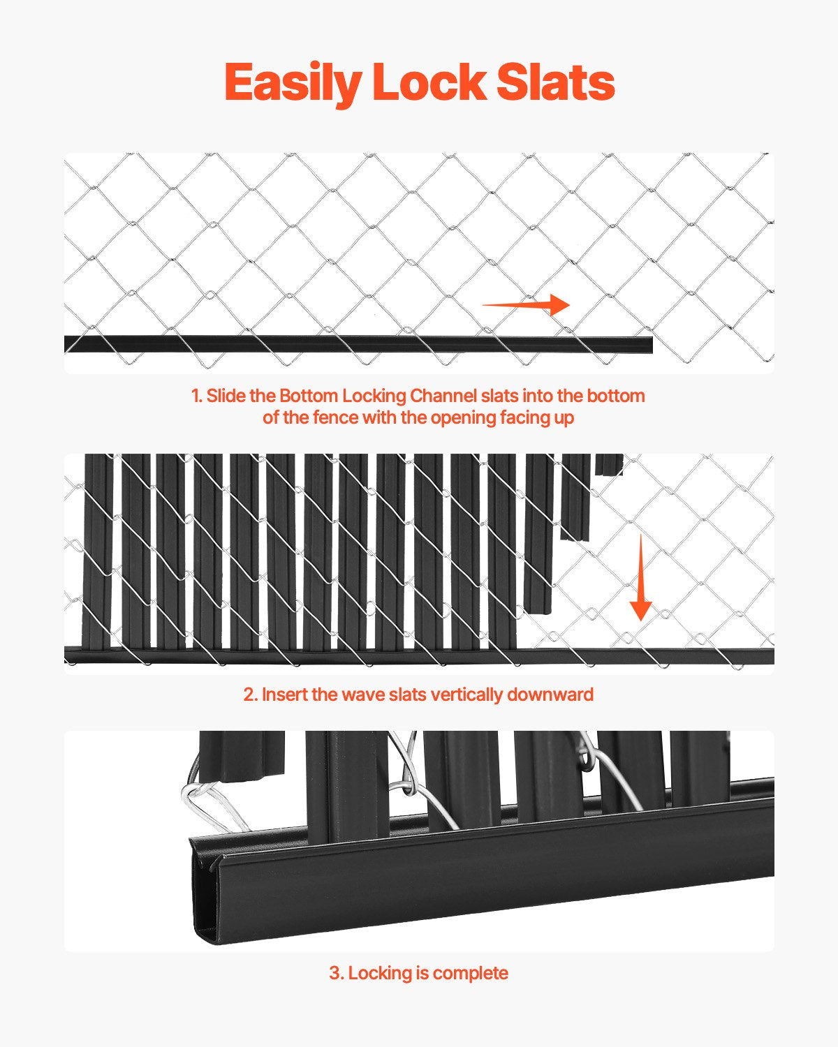 Chain Link Fence Privacy Slats Double Wall with Wings for 8' High Fence